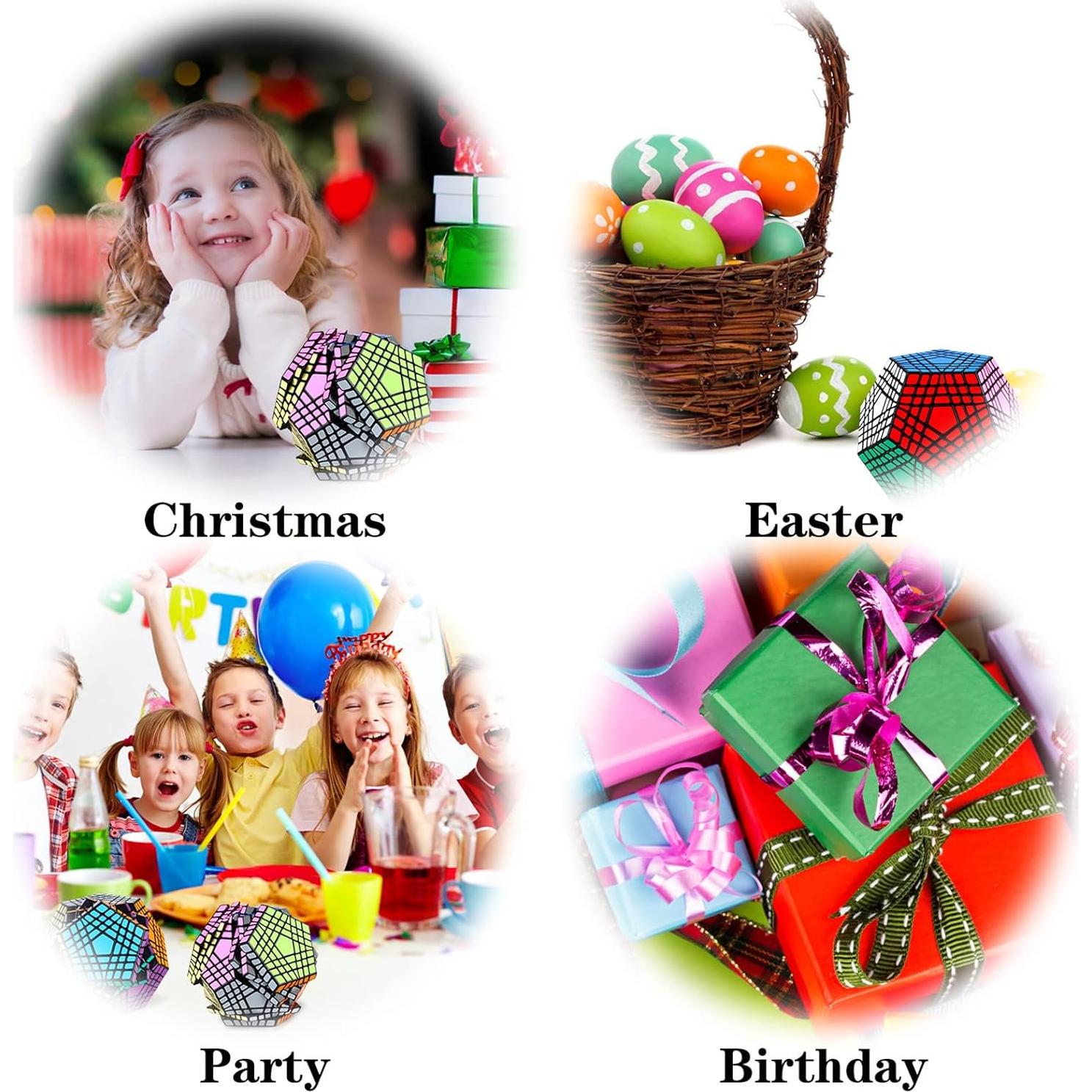 Ganowo Megaminx Speed Cube Gigaminx 5x5 Cubes Brain Teasers Games Magic Twist Puzzle Fidget Toys for Kids Adults Boys Teens