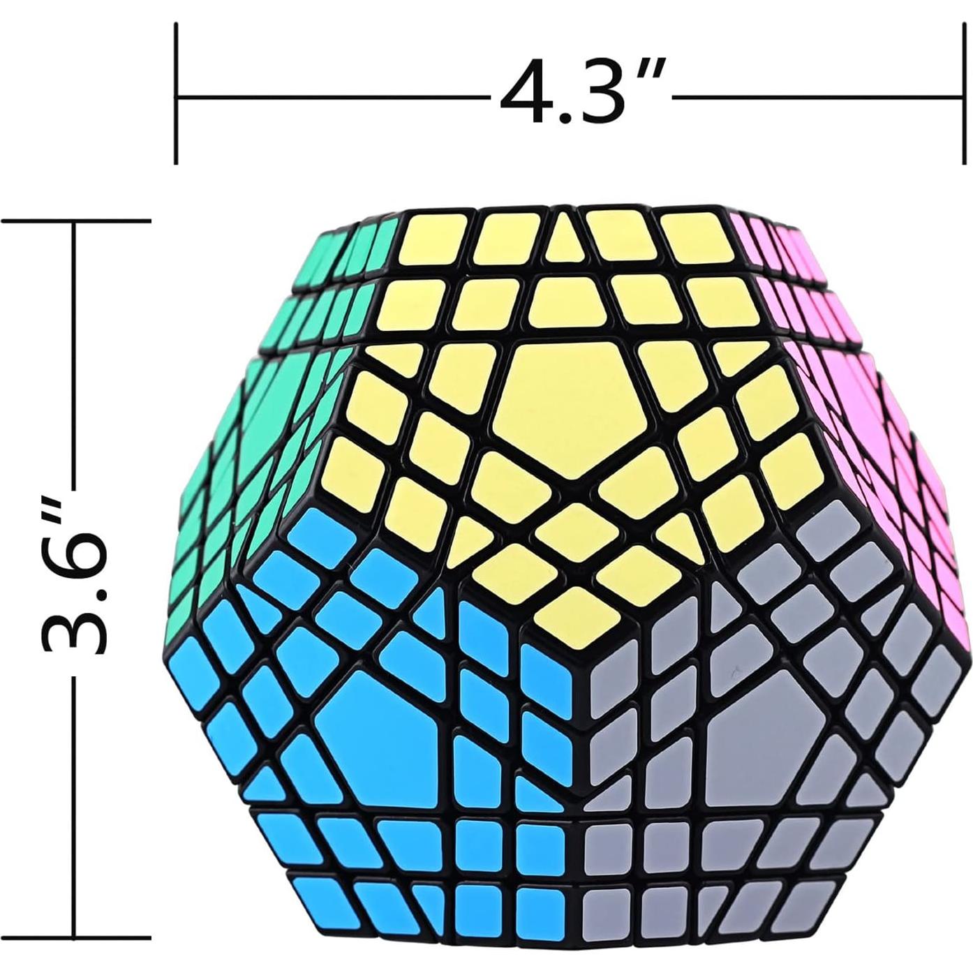 Ganowo Megaminx Speed Cube Gigaminx 5x5 Cubes Brain Teasers Games Magic Twist Puzzle Fidget Toys for Kids Adults Boys Teens