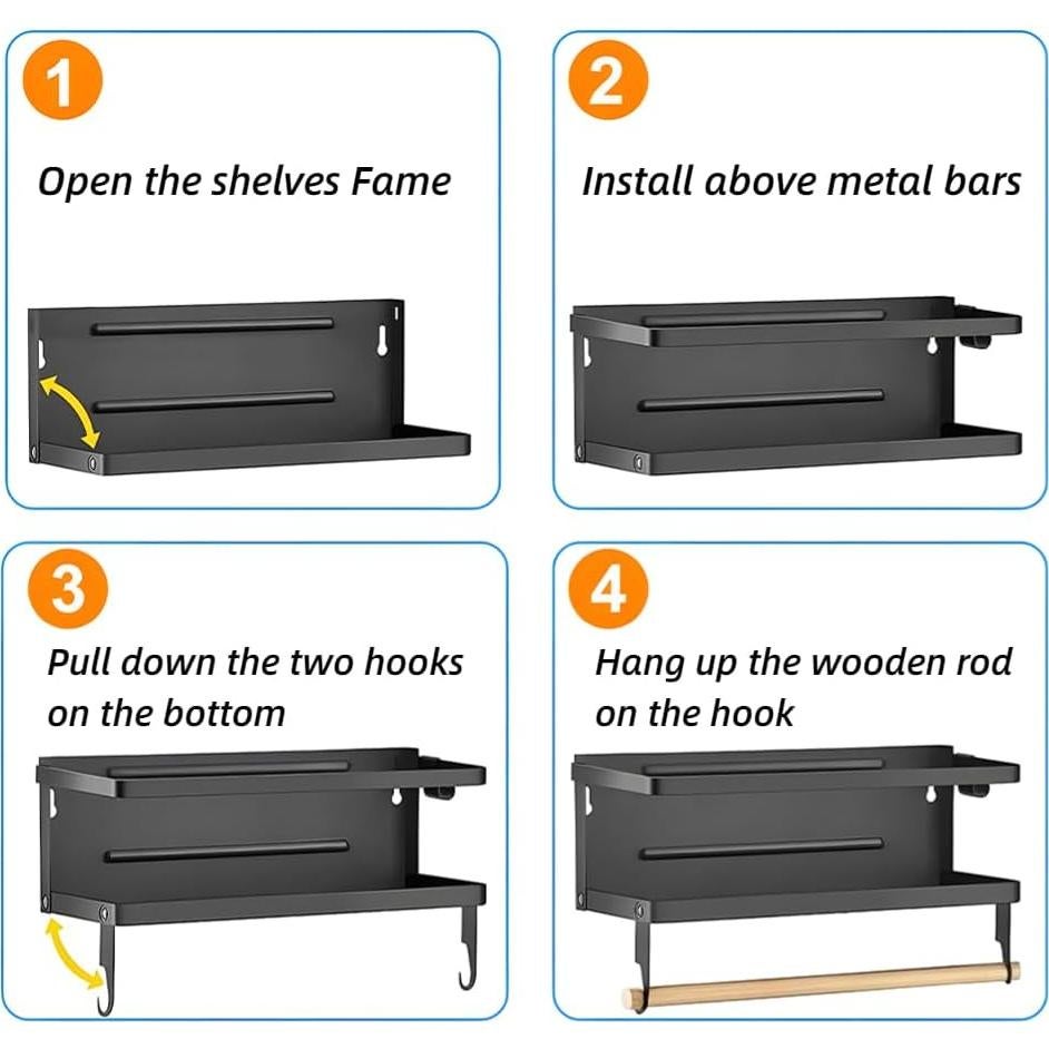 Estante Magnético para Especias y Toallas Dr.BeTree 31x10cm