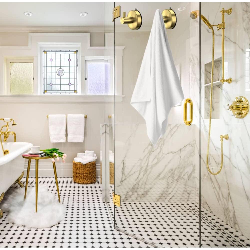 Ganchos de Ventosa DGYB para Ducha Set de 4 Dorados Acero Inoxidable