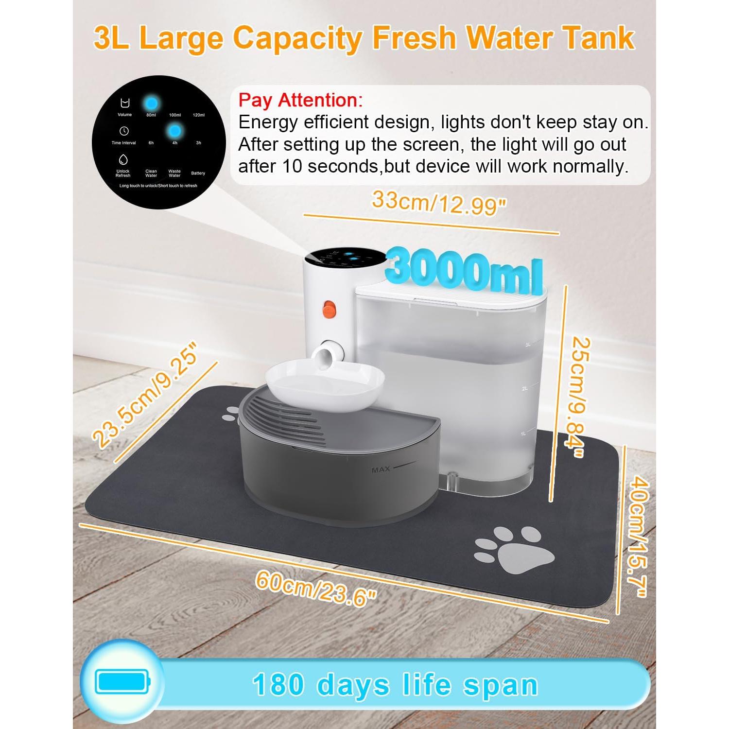 Fuente de Agua Inteligente para Mascotas GOYJOY 3L Sin Filtro