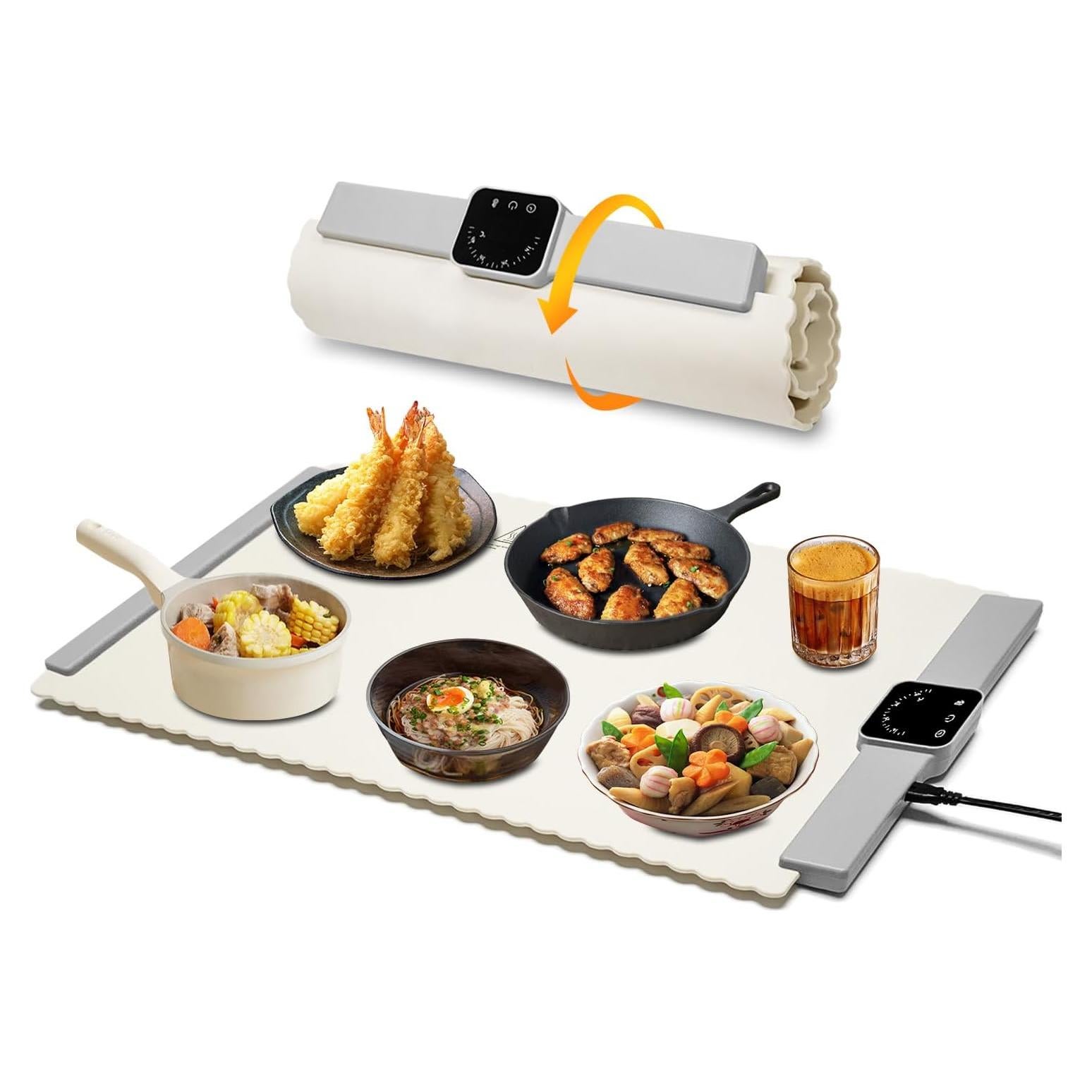 Alfombrilla Calentadora de Comida BRAVESTONE 61x40 cm Blanca