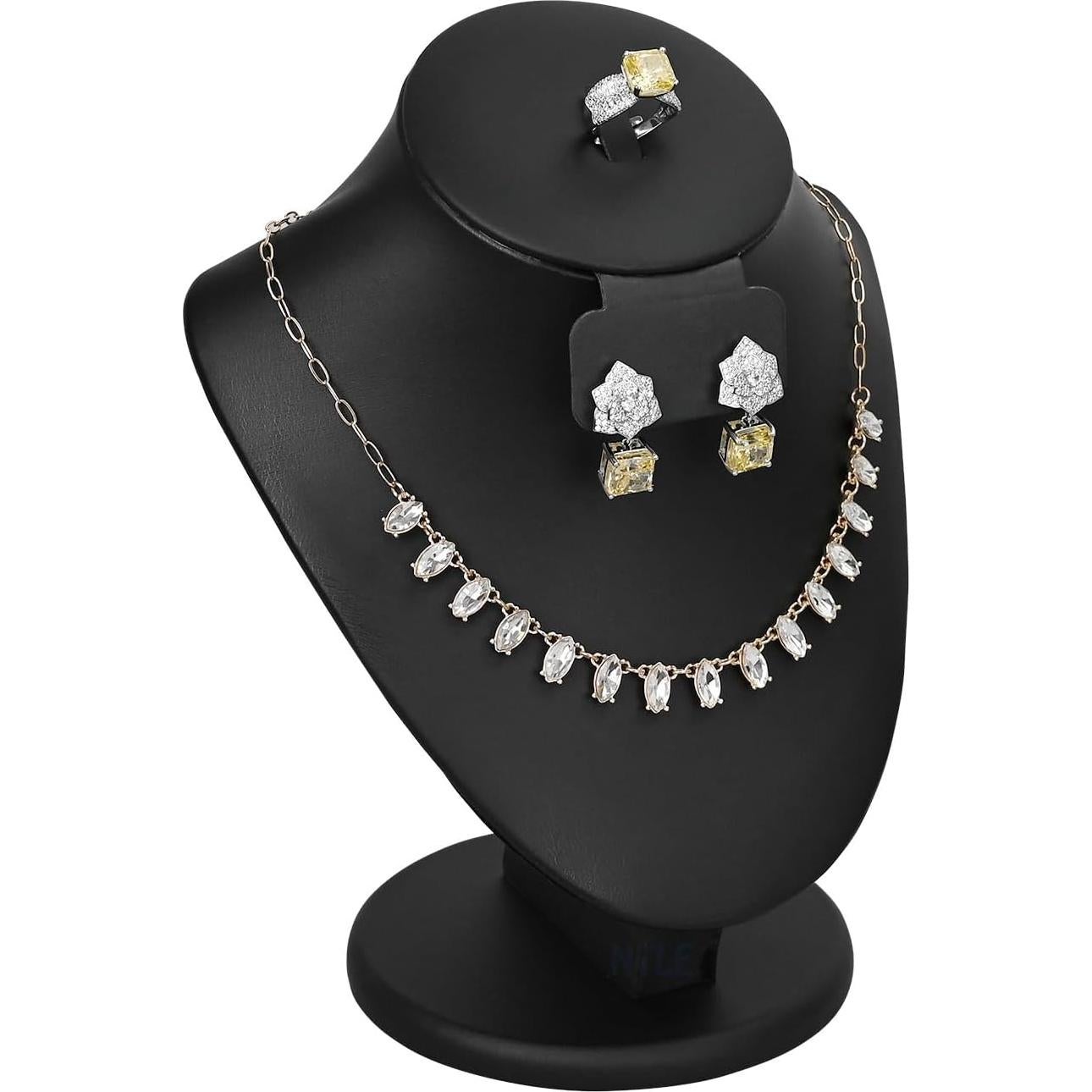 Soporte de exhibición de collar MOOCA, maniquí de joyería negro