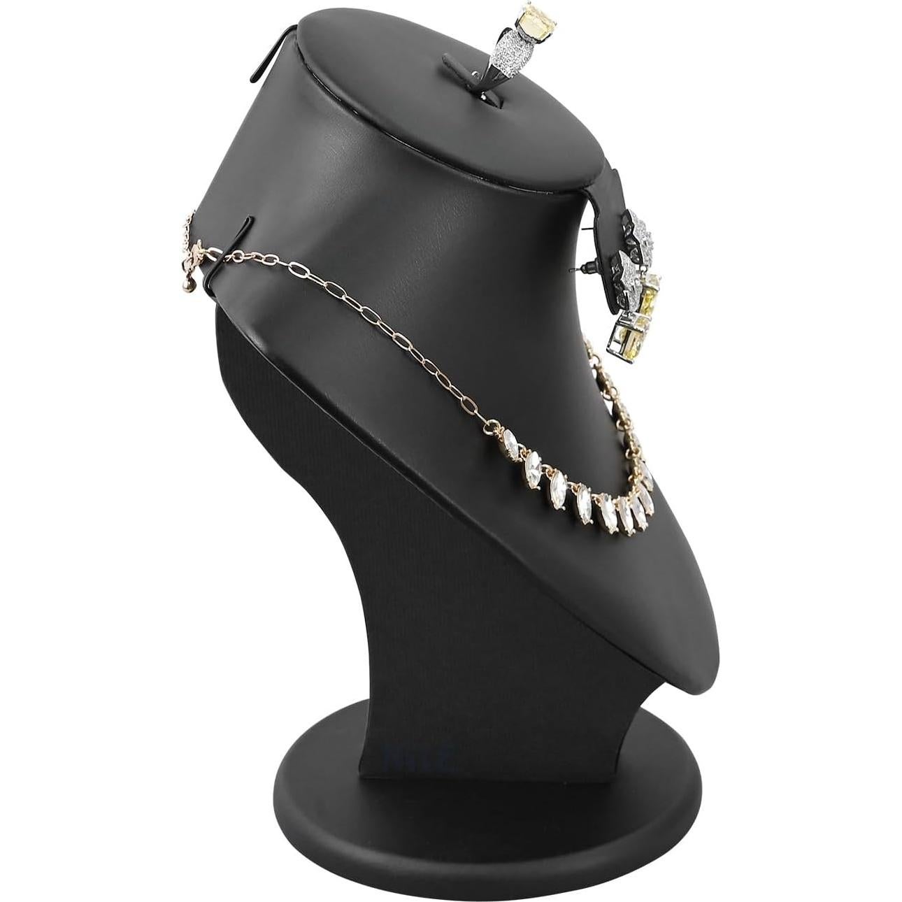 Soporte de exhibición de collar MOOCA, maniquí de joyería negro