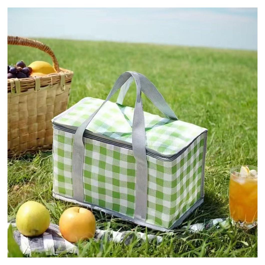 Bolsa Térmica Cesta de Picnic Lchkrep 24L Plegable Verde