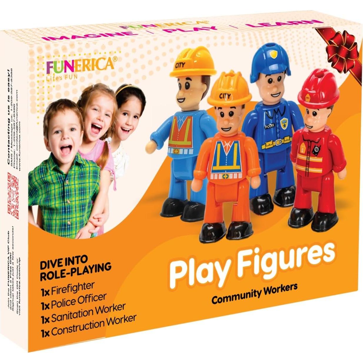 Figuras de Acción FUNERICA - Ayudantes de la Comunidad (4 Pcs)