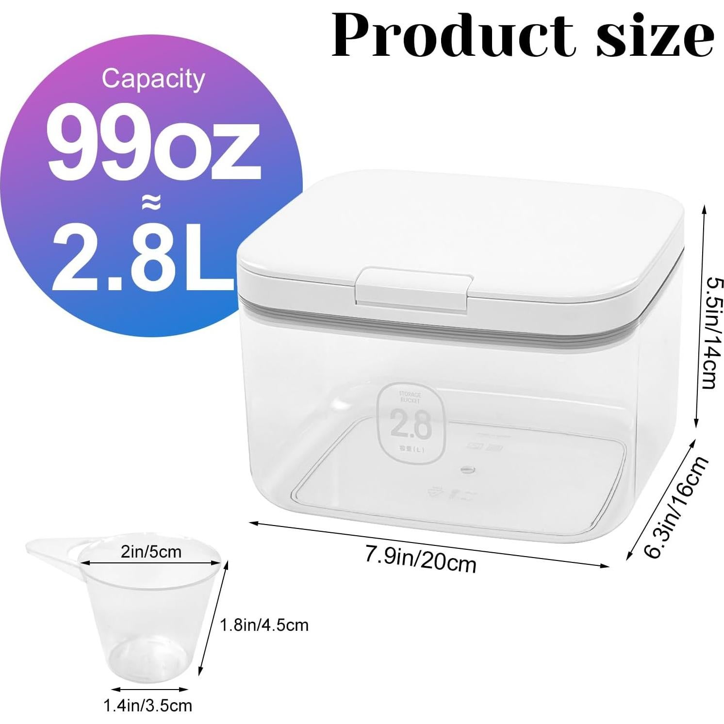 Contenedor de cápsulas de lavandería YEXEXINM 2.8L con tapa