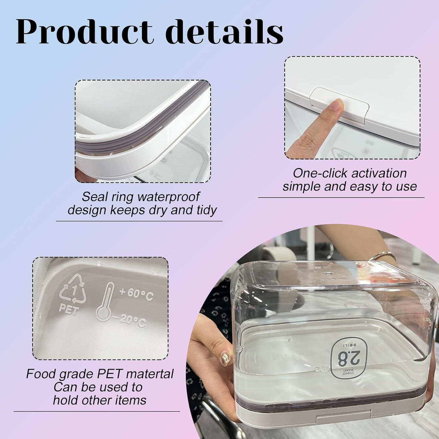 Contenedor de cápsulas de lavandería YEXEXINM 2.8L con tapa