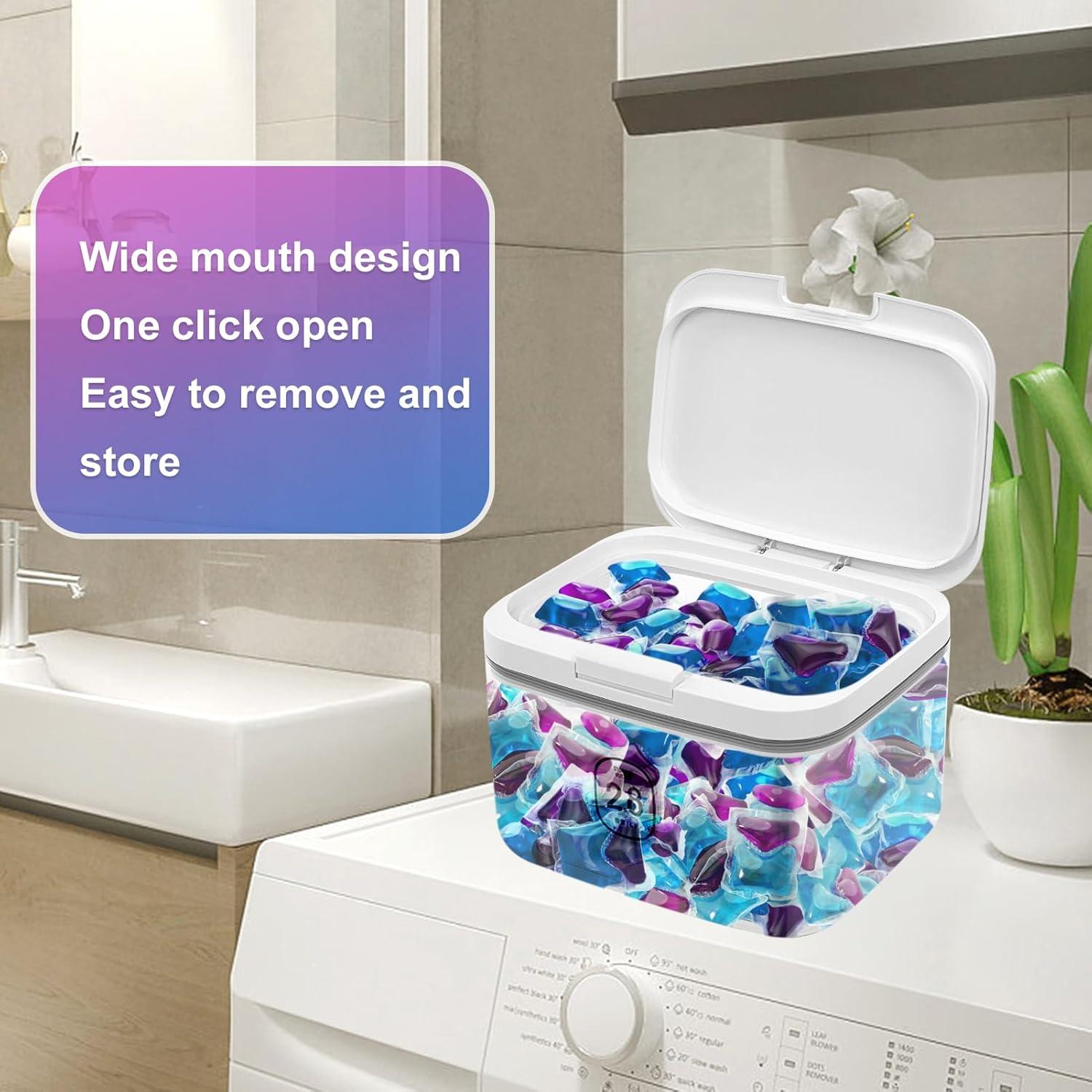 Contenedor de cápsulas de lavandería YEXEXINM 2.8L con tapa