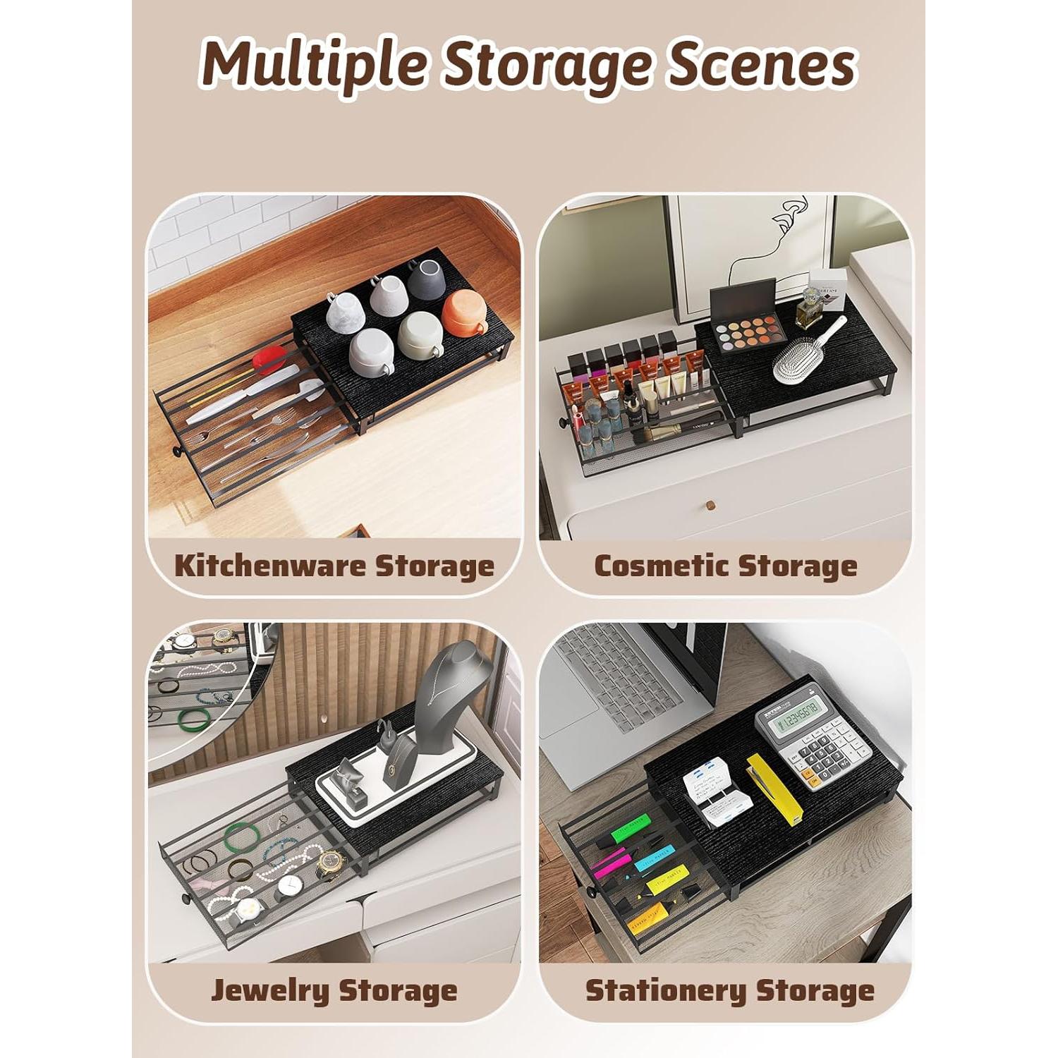 Organizador de Cajón para 35 Cápsulas de Café Sedegn Negro