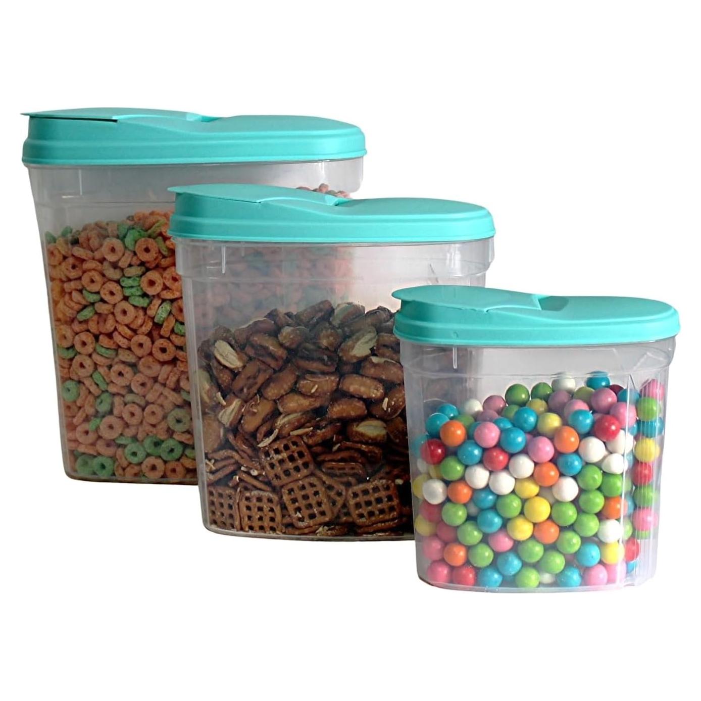 Conjunto de 3 dispensadores de cereales Dependable - BPA Free