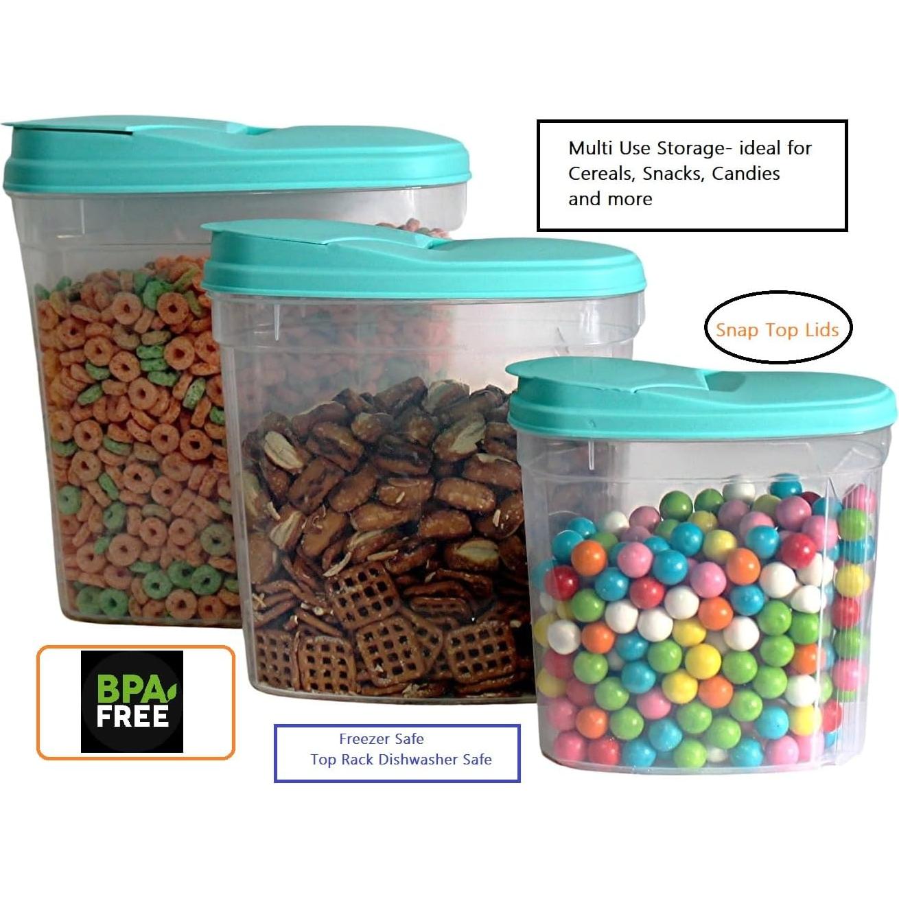 Conjunto de 3 dispensadores de cereales Dependable - BPA Free