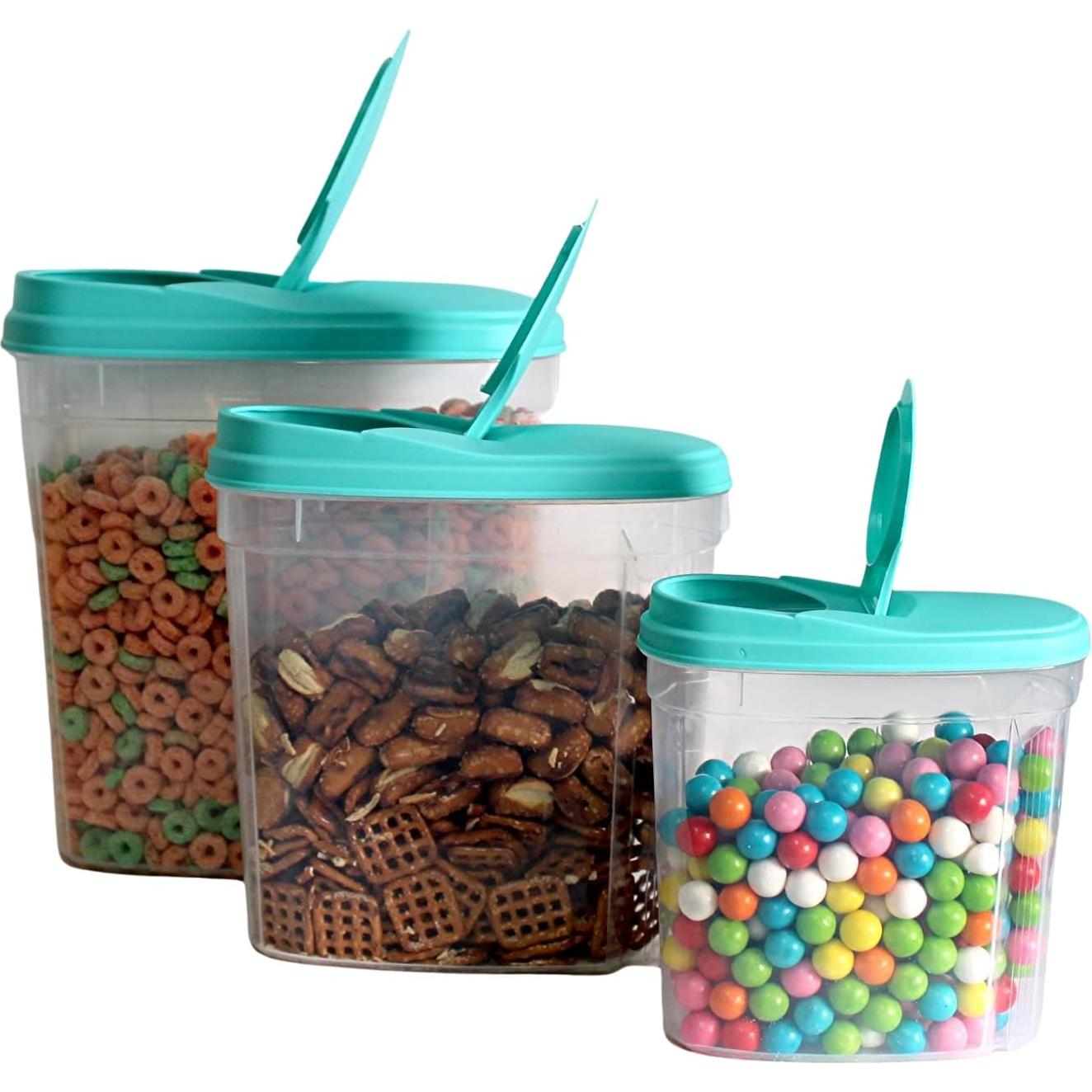 Conjunto de 3 dispensadores de cereales Dependable - BPA Free