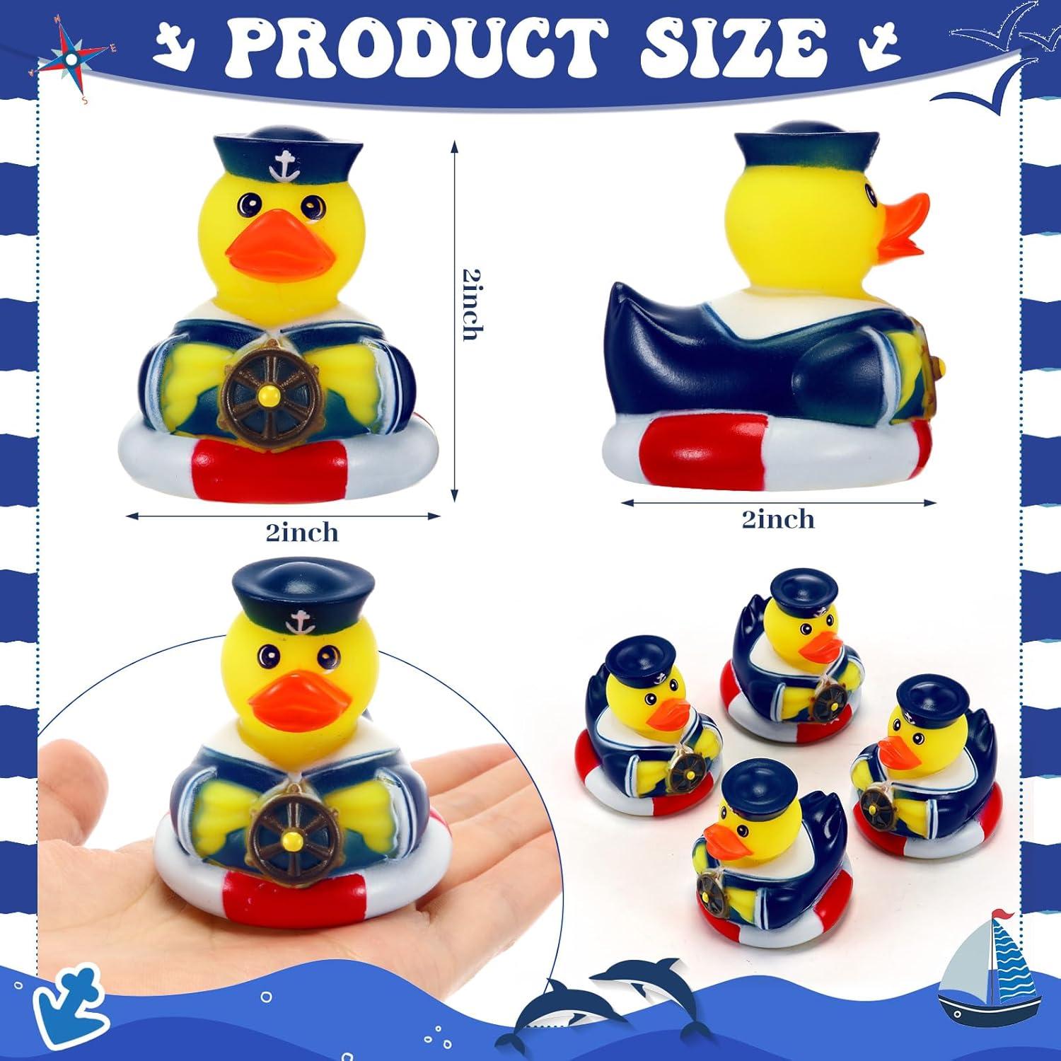 Patitos de Goma Nauticos Jerify - 12 Pcs 13.97 cm para Fiesta