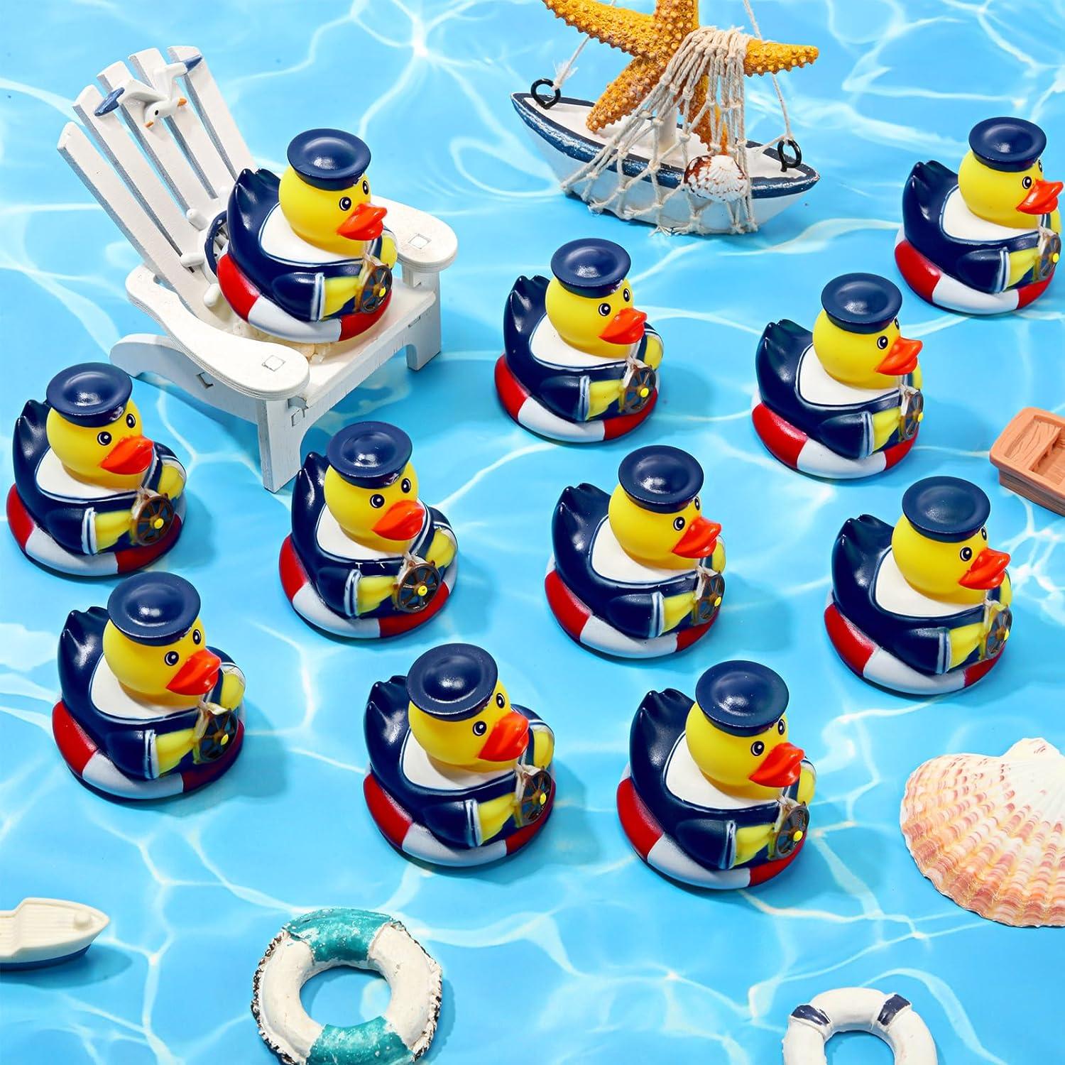 Patitos de Goma Nauticos Jerify - 12 Pcs 13.97 cm para Fiesta