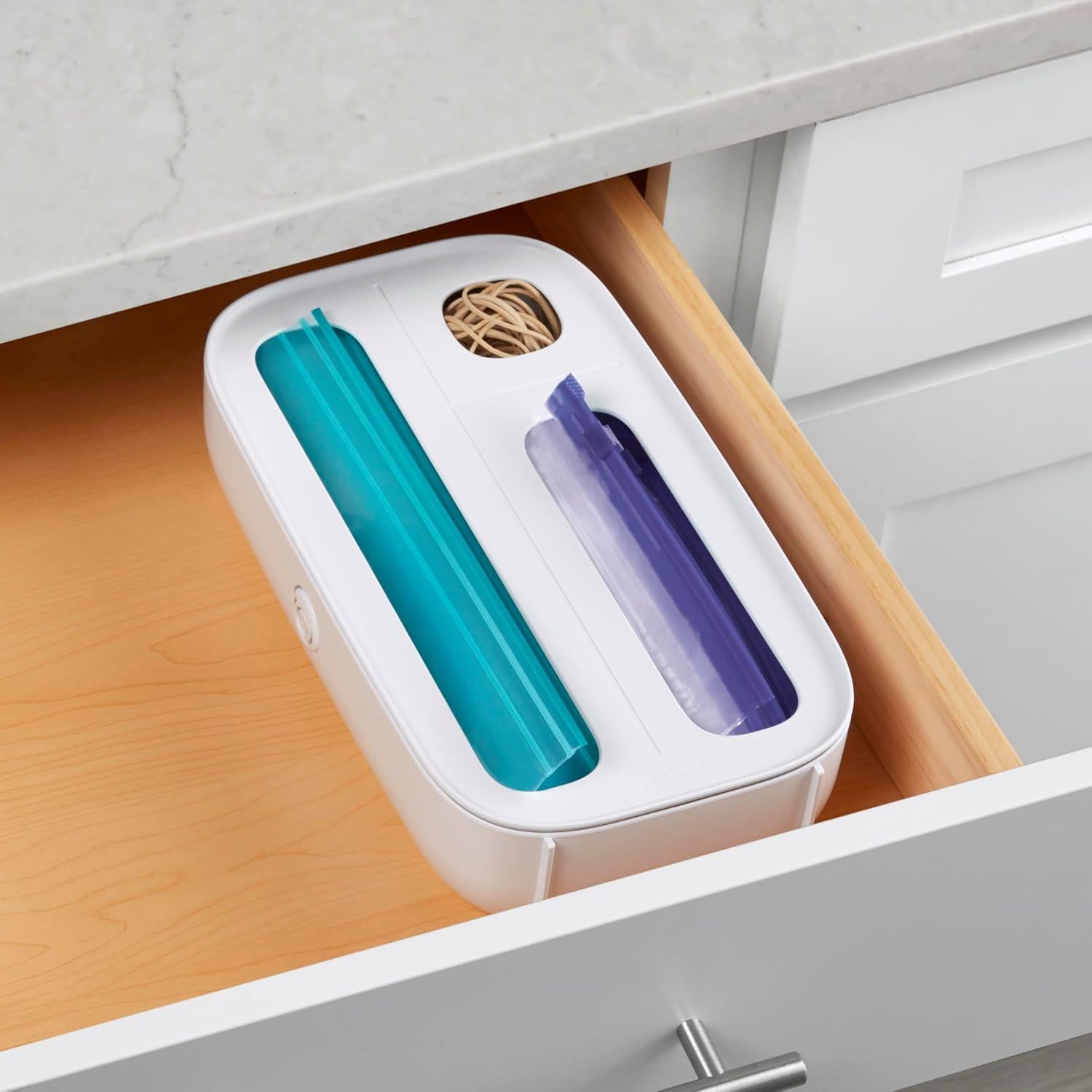 Dispensador de Bolsas de Comida YouCopia 3 Compartimentos Blanco