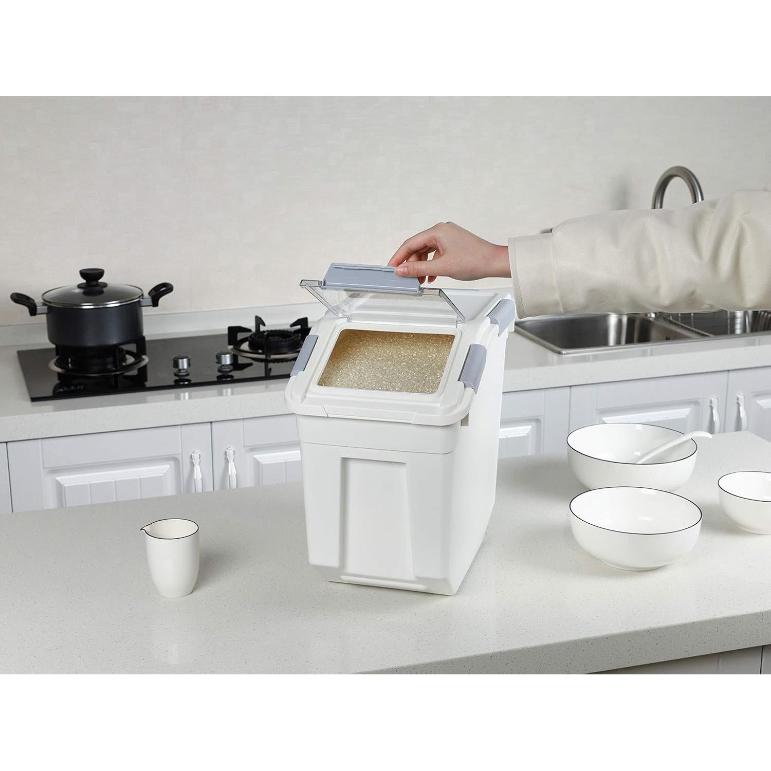 Contenedor de Almacenamiento de Arroz EonTone 15L Hermético (Paquete-2)