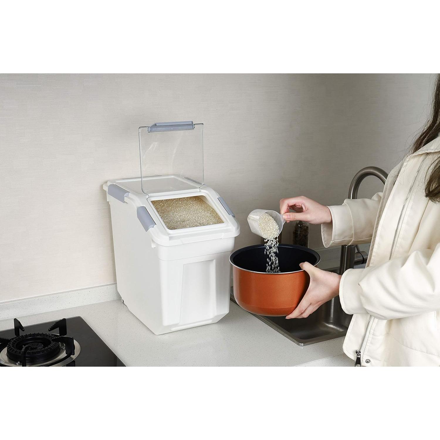 Contenedor de Almacenamiento de Arroz EonTone 15L Hermético (Paquete-2)