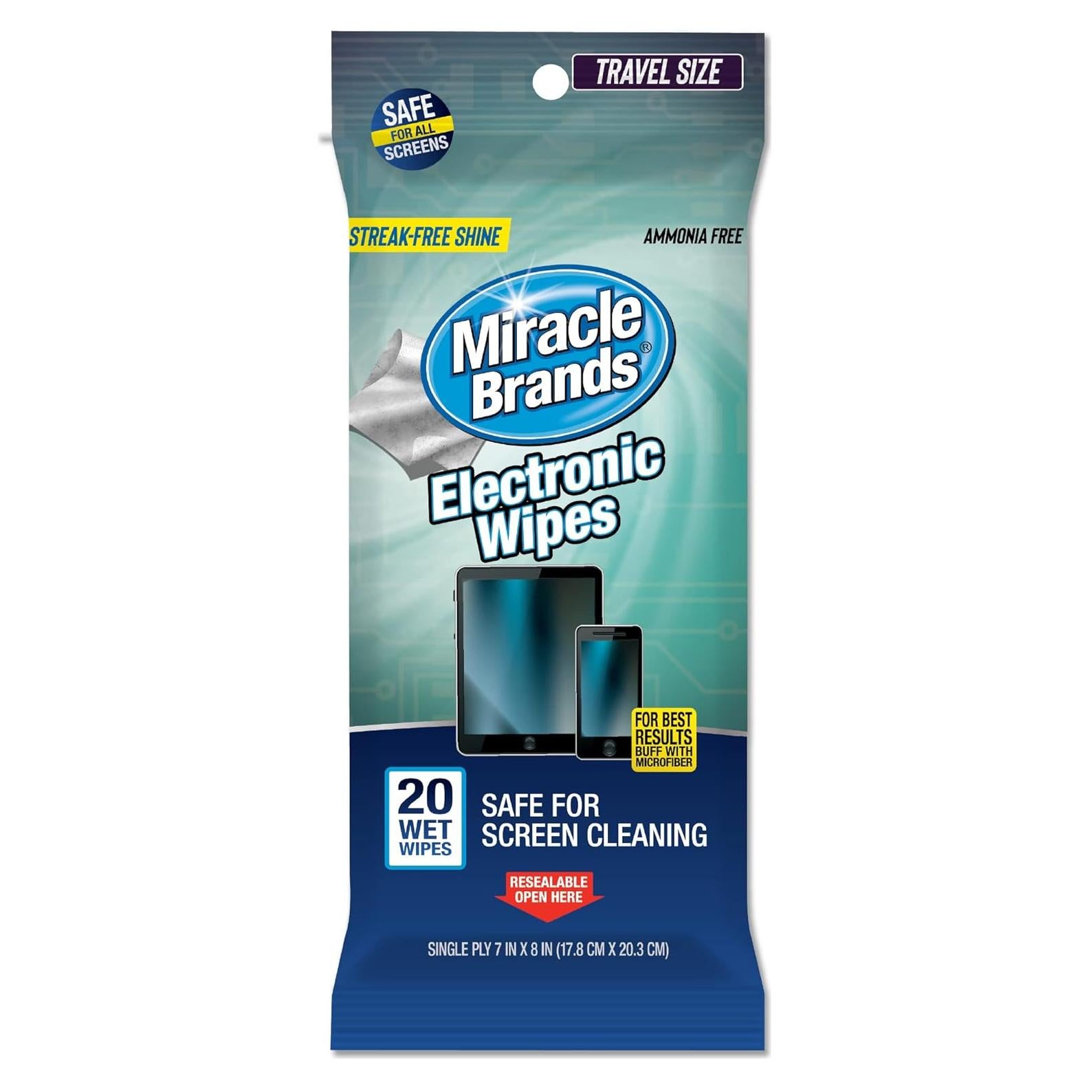 Toallitas Milagrosas para Limpieza de Pantallas - 20 Unidades