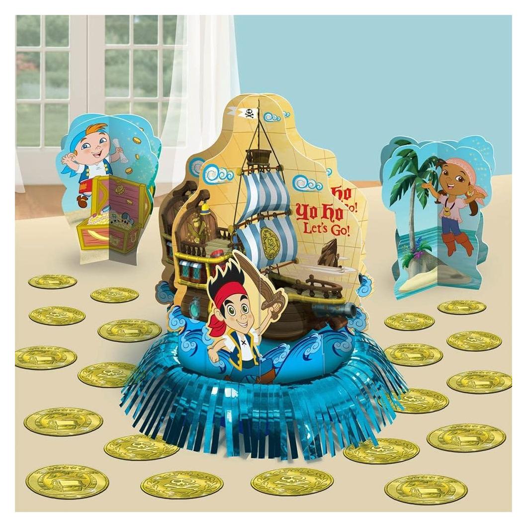 Kit de Decoración de Mesa Jake y los Piratas 3 Piezas Multicolor