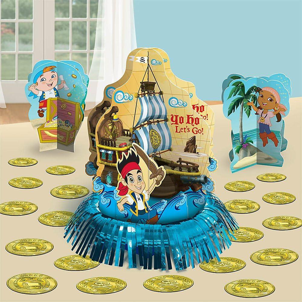 Kit de Decoración de Mesa Jake y los Piratas 3 Piezas Multicolor