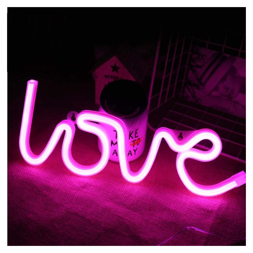 Luz Neon AMOR Rosa MorTime - Decoración LED para Fiestas