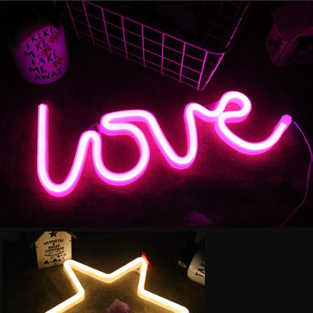 Luz Neon AMOR Rosa MorTime - Decoración LED para Fiestas