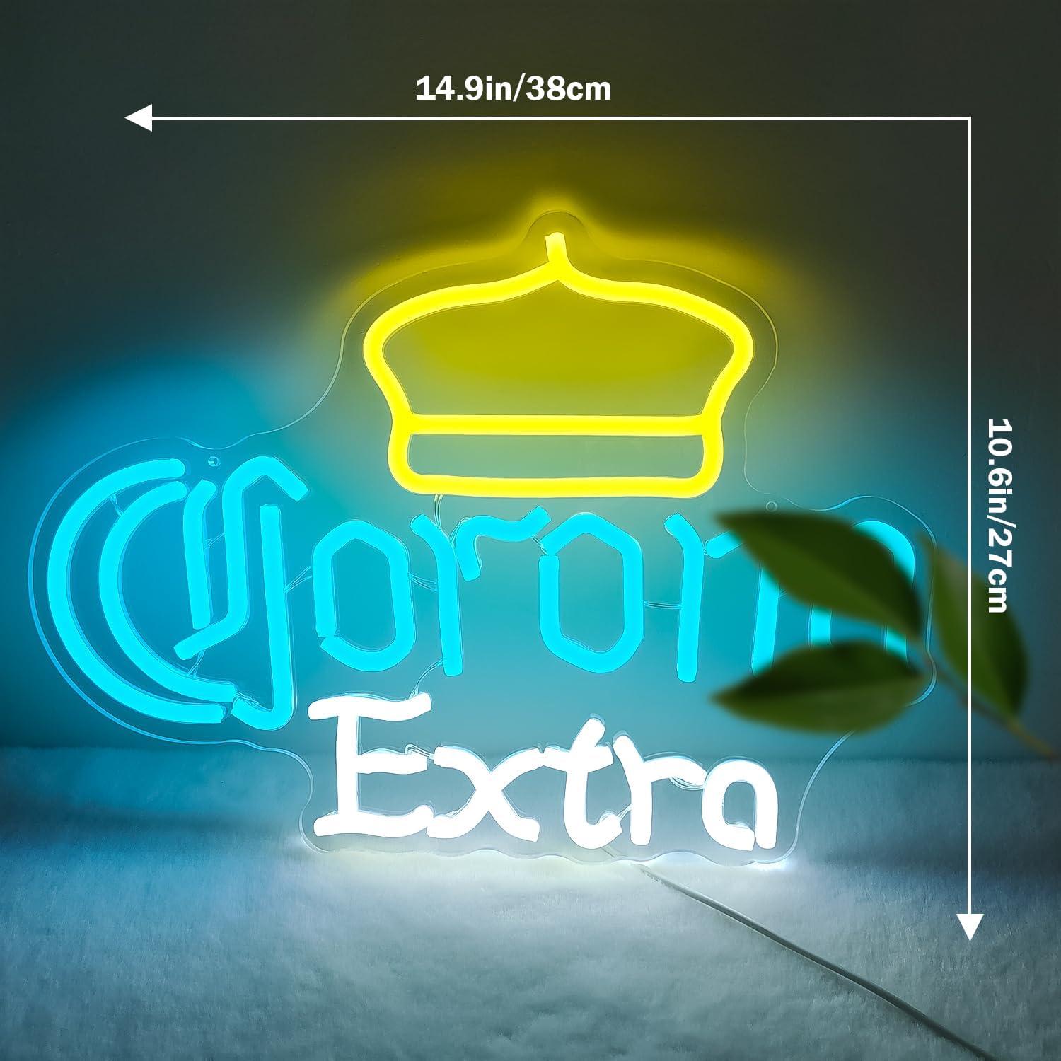 Luz de Neón de Cerveza Corona Extra JianJung 38x27cm