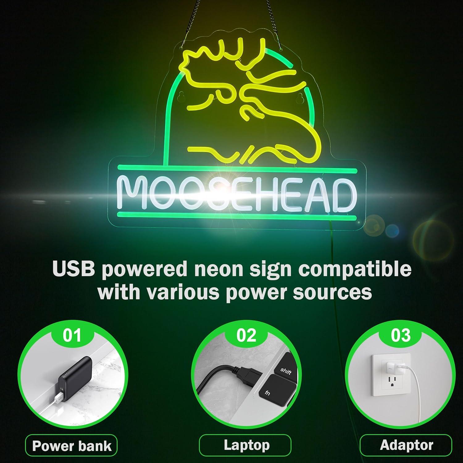 Letrero de Neón LED Alce Dimmable 43x32 cm SGTD Decoración