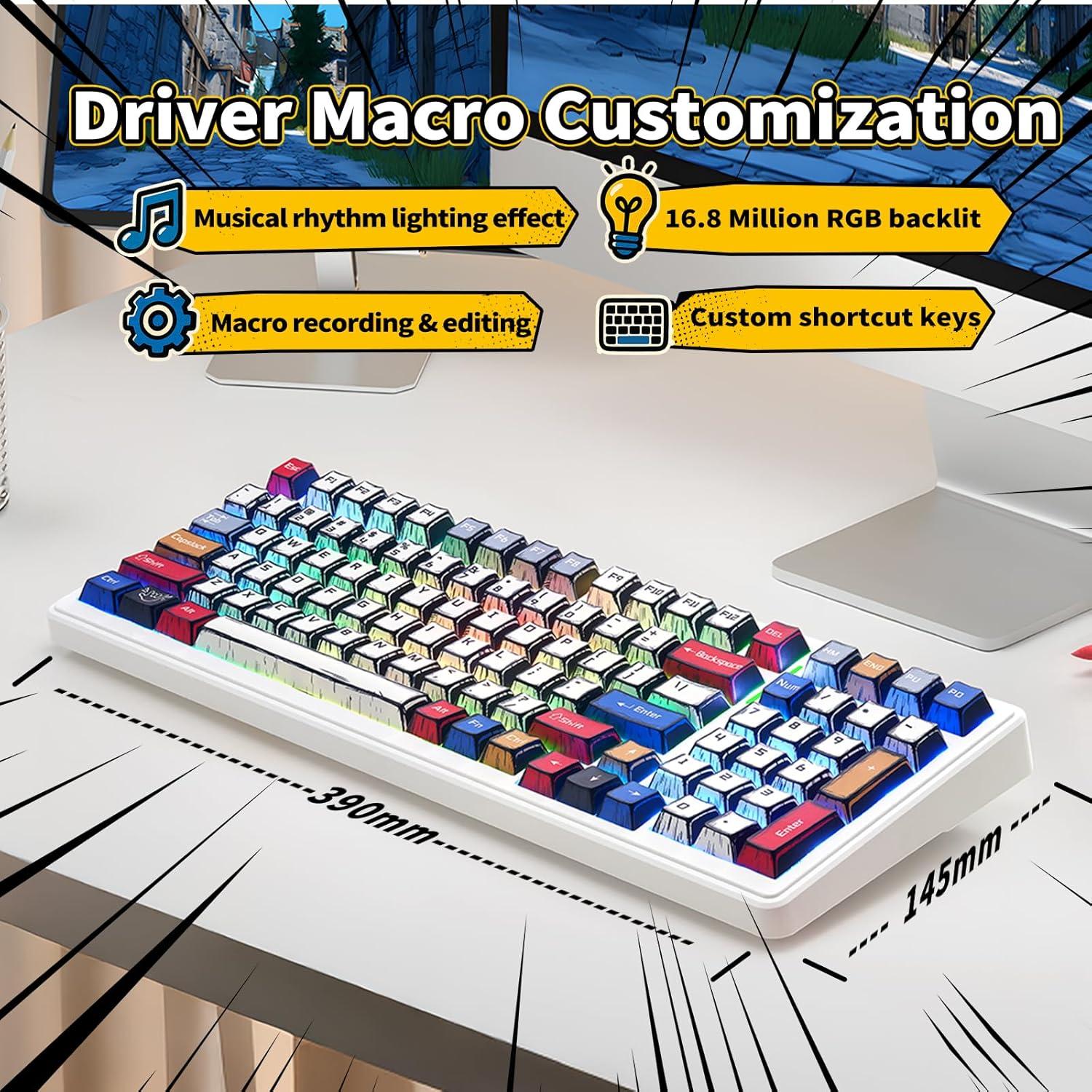 Teclado Mecánico Inalámbrico AULA F99 RGB 99 Teclas