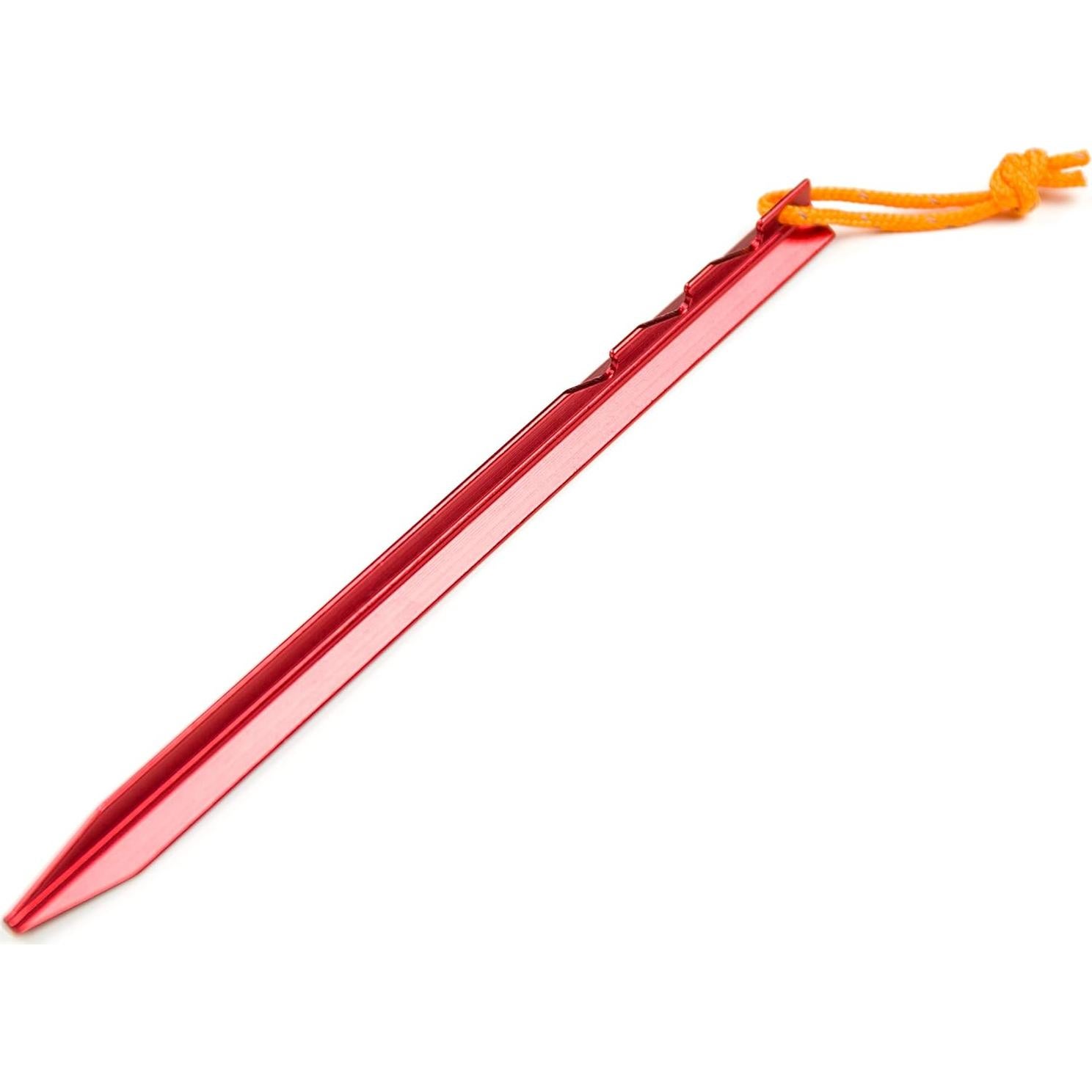 Aluminum Alloy Tent Stakes Pegs, 12-Pack Aluminum Ground Pegs with Reflective Pull Ropes, Lightweight Metal Stakes Pegs for Camping Tents Hammocks