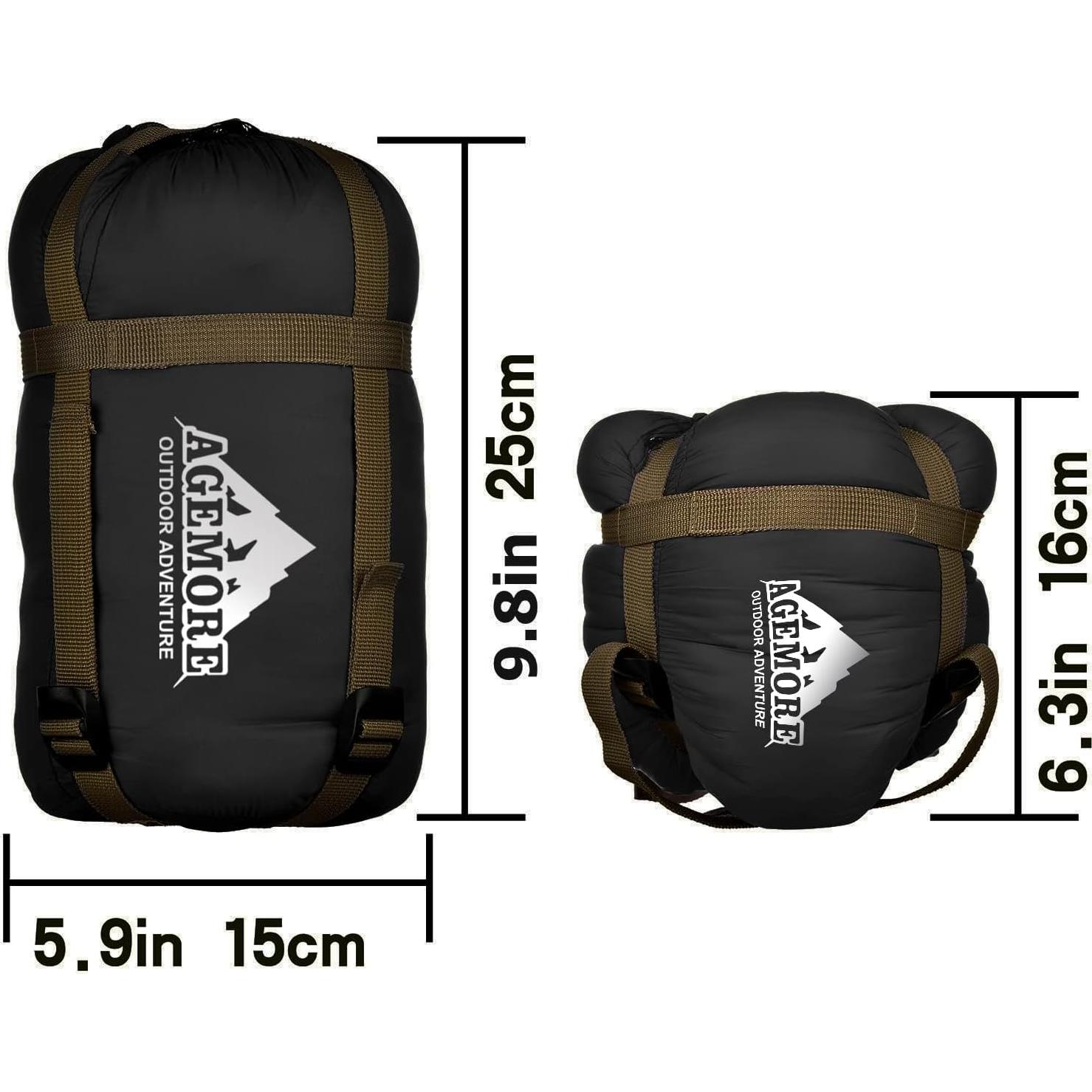 Saco de Dormir Ultraligero AGEMORE 190x75cm Impermeable