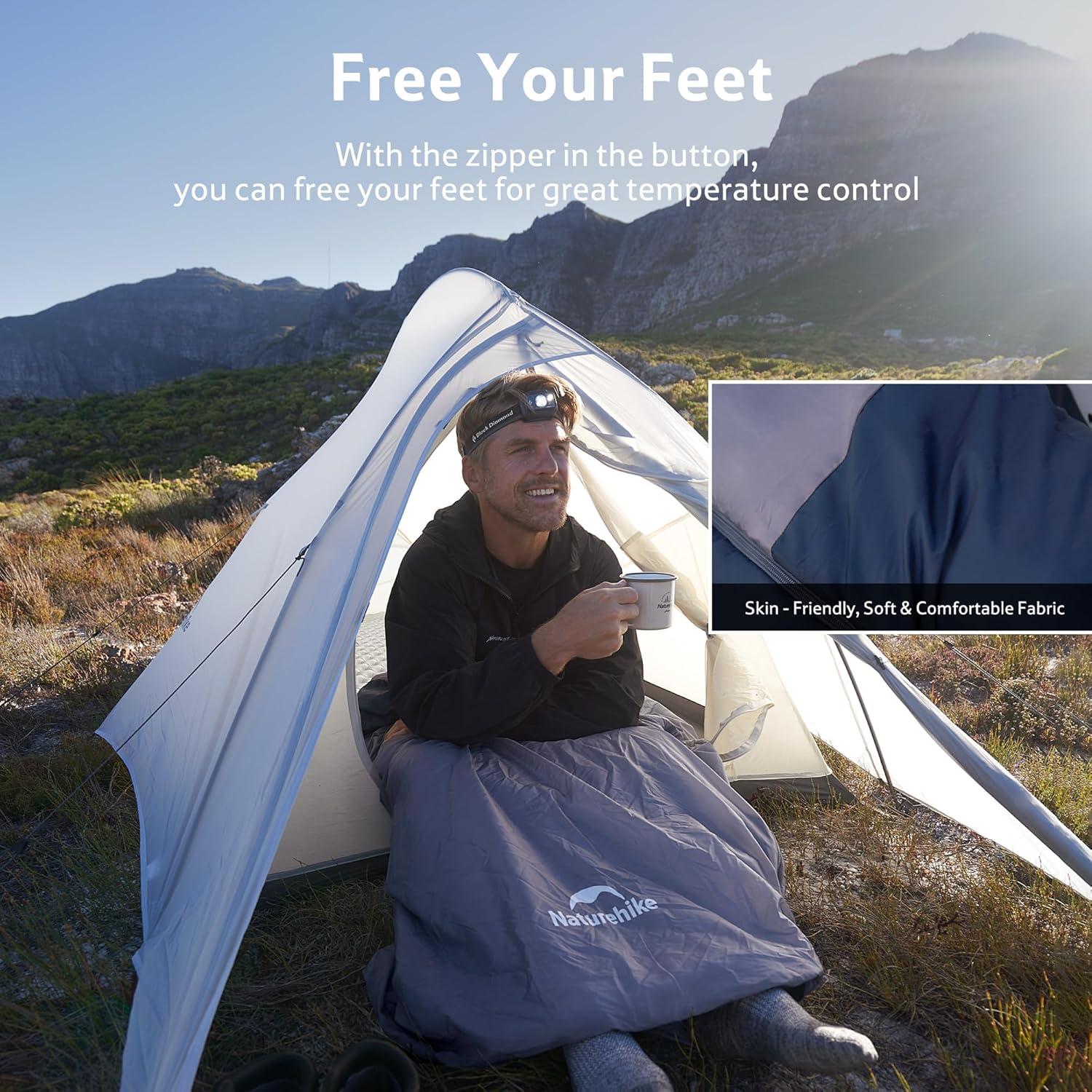 Saco de Dormir Naturehike Ultraligero 15°C/0°C Compacto