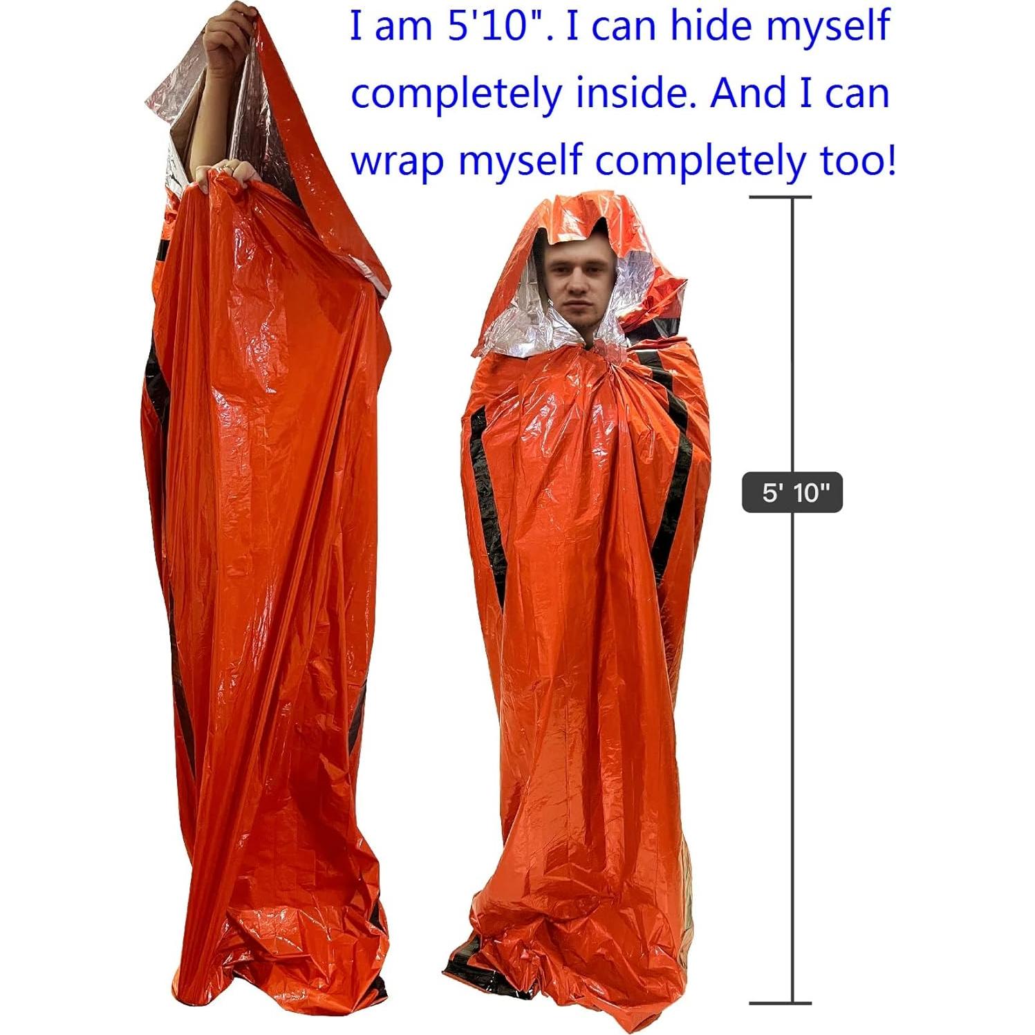 Saco de Emergencia Bivy Leberna - 4 Bolsas Mylar Impermeables