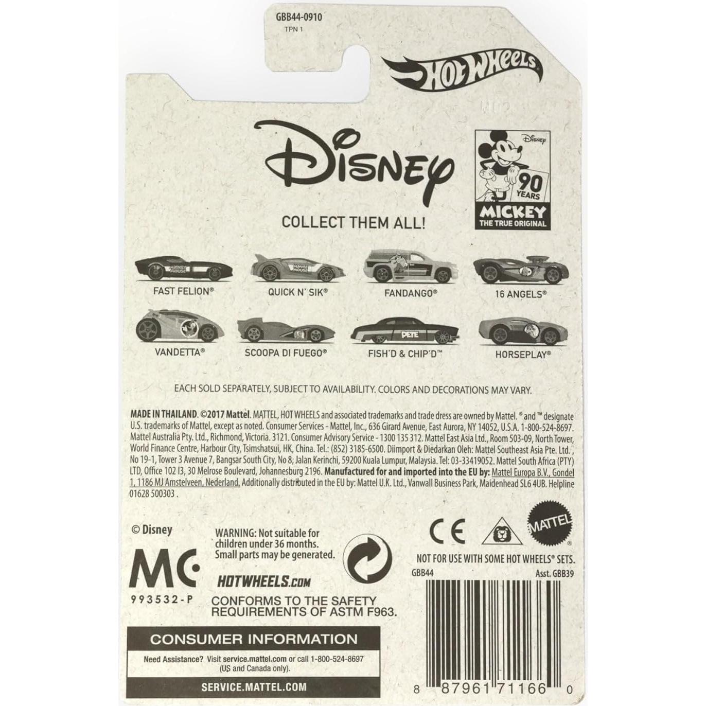 Hot Wheels 2019 Edición 90 Aniversario Disney Pluto 1:64