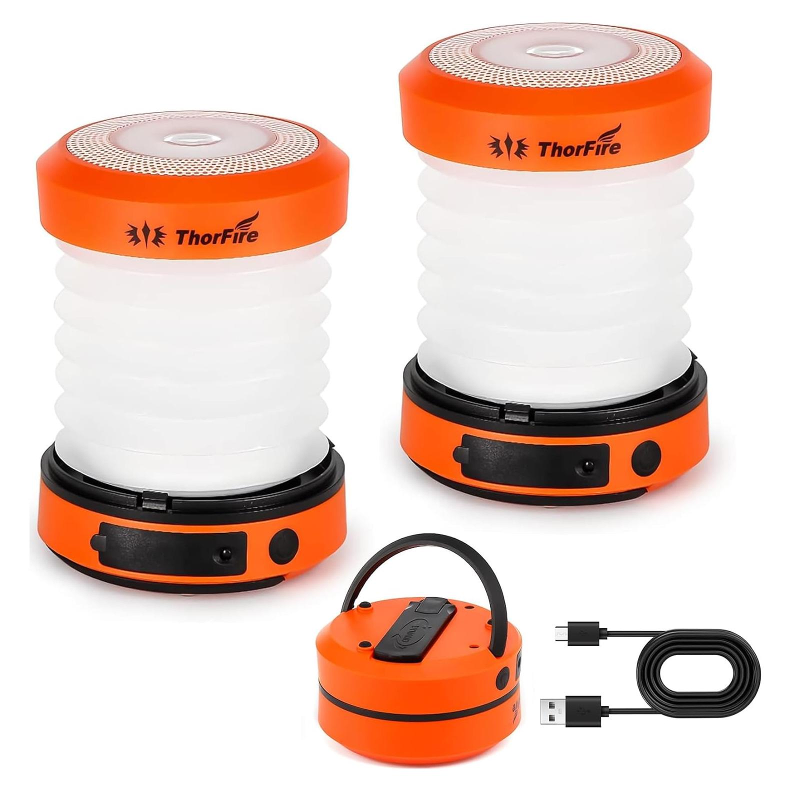 Lámpara de Camping LED Plegable THORFIRE 2 Paquete 4 Modos