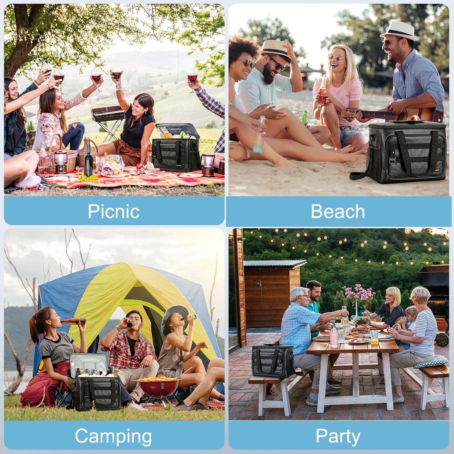 Bolsa de Enfriador ZAKEEP 30 Latas Negra Aislada Impermeable