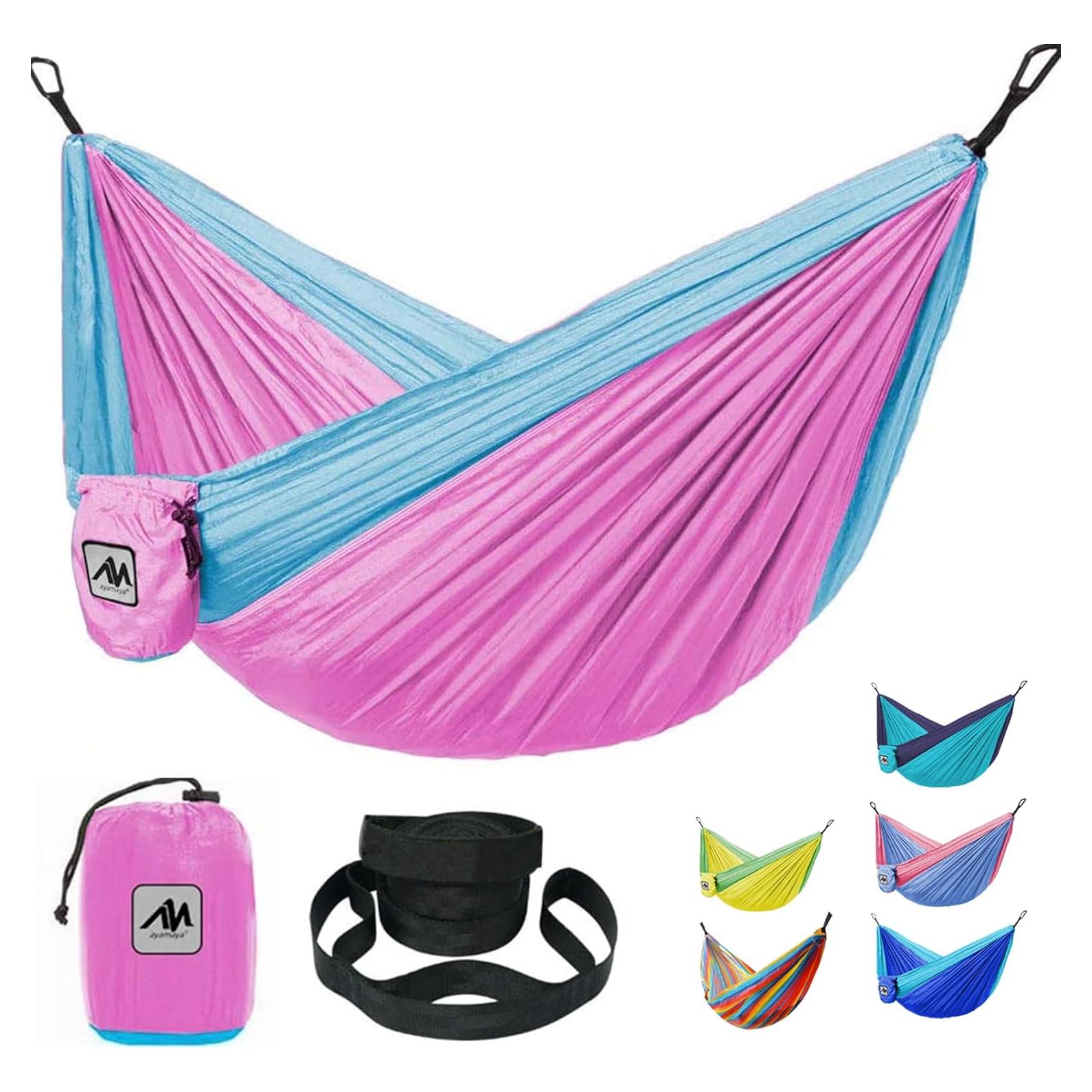 ayamaya Kids Camping Hammock, Small Outdoor Hammock Gifts for Children Girls Boys, Ultralight Kids Camping Gear with Tree Strap & Carabiners,Sling Swing Hammock for Indoor/Outdoor Use