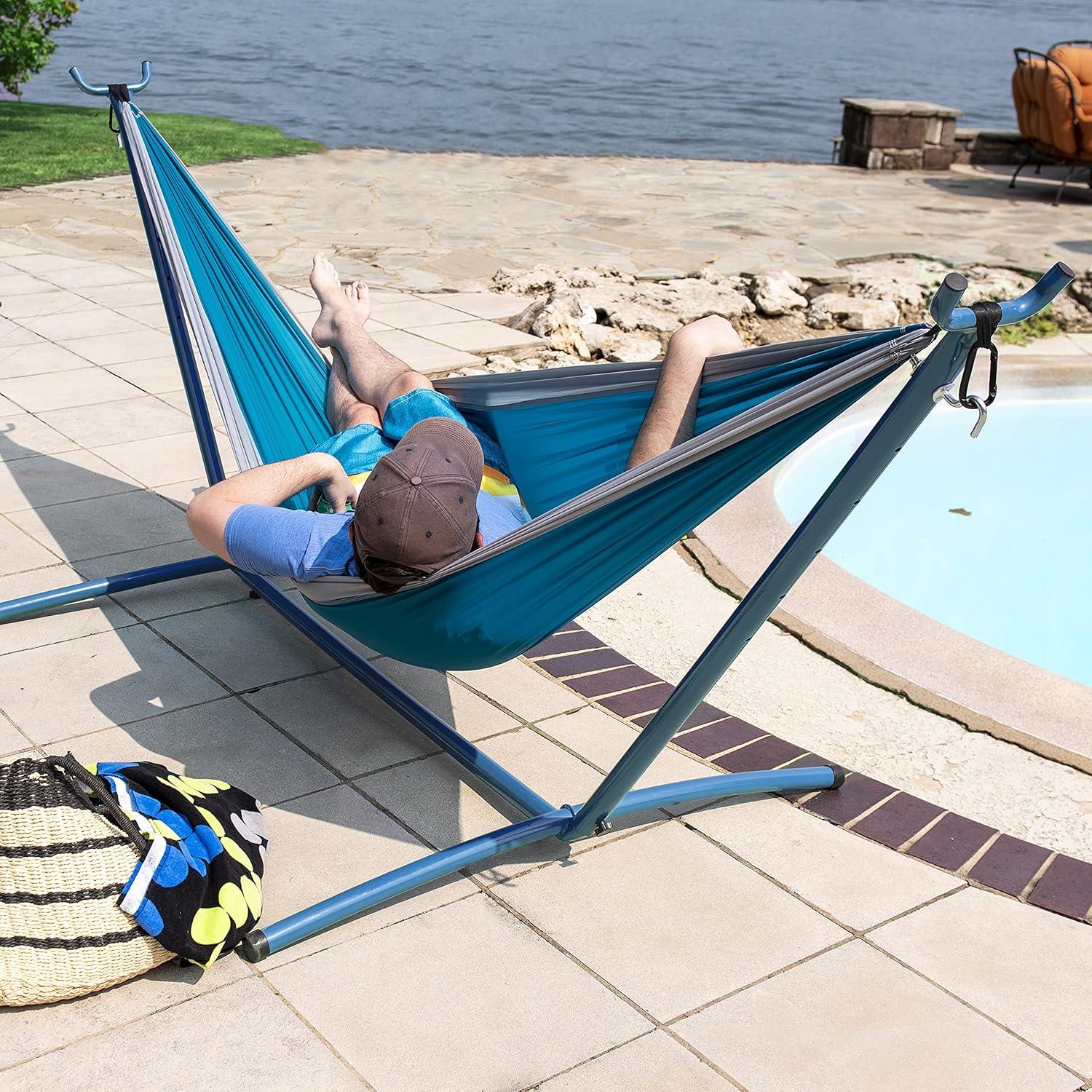 Soporte de Hamaca Portátil Equip - Capacidad 181 kg - Azul