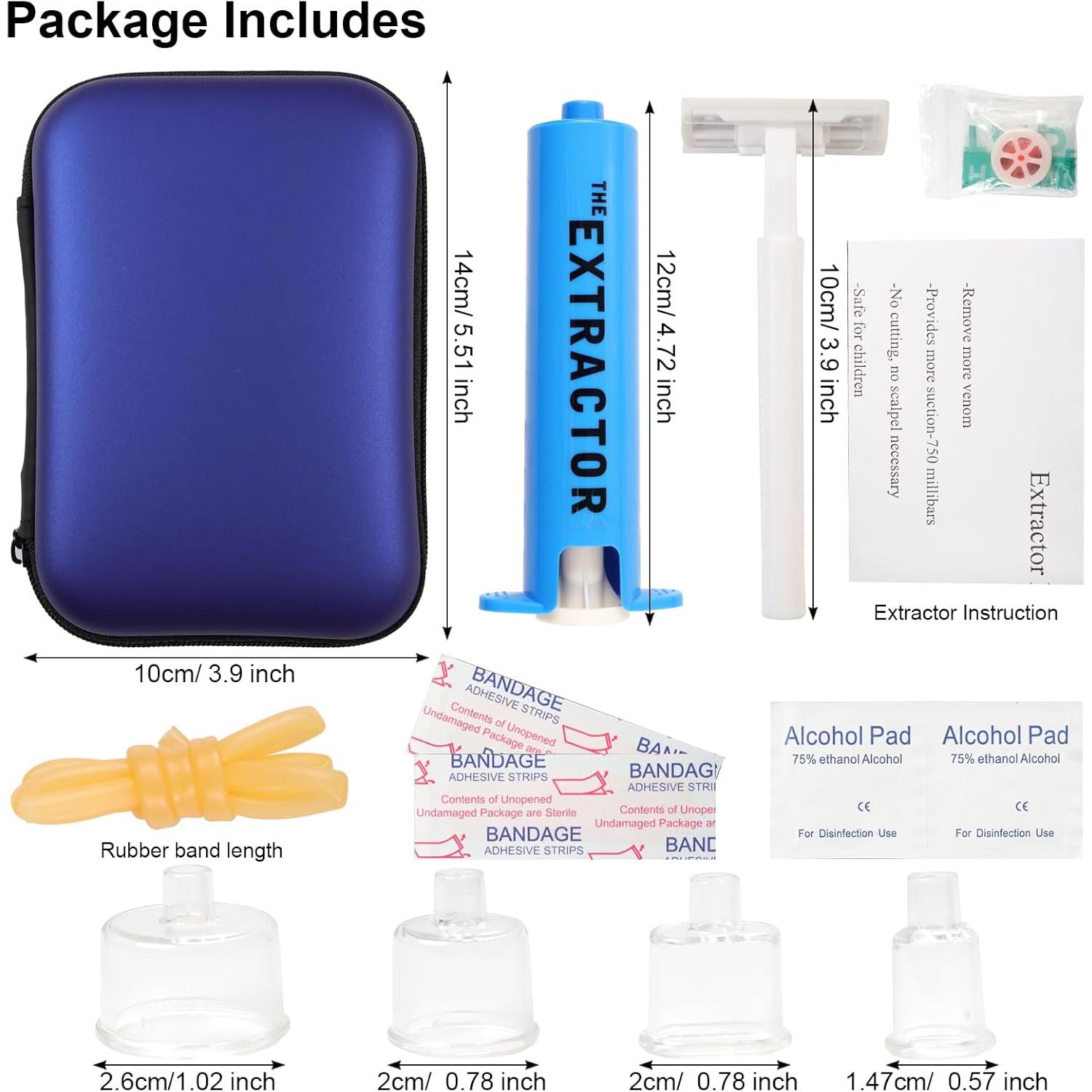 Kit de Emergencia para Picaduras Gvhntk - Extractor de Veneno