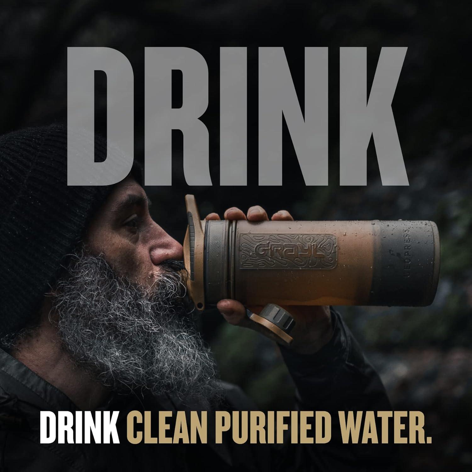 Cartucho de Filtro y Purificador GRAYL GeoPress Negro 350 ciclos