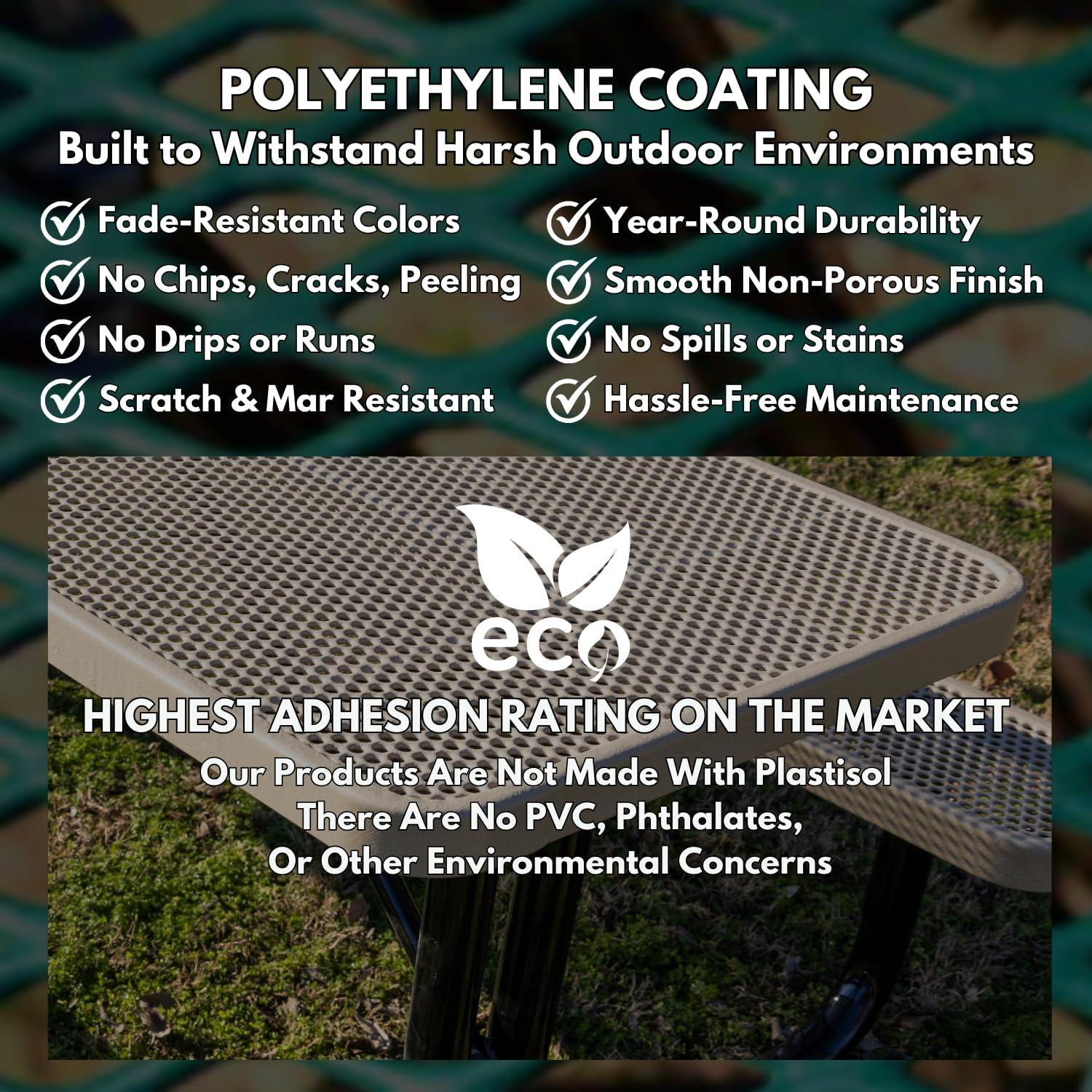 Mesa de Picnic Rectangular 1.22m Niños MobiliarioExterior Azul