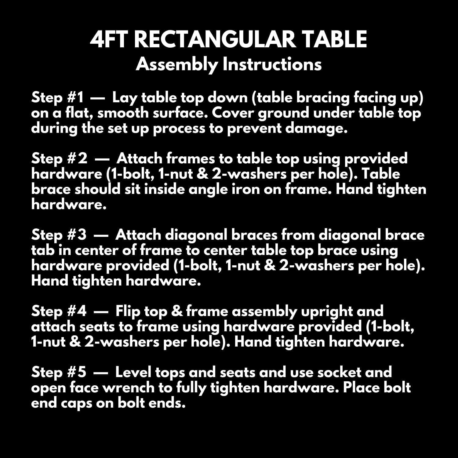 Mesa de Picnic Rectangular 1.22m Niños MobiliarioExterior Azul