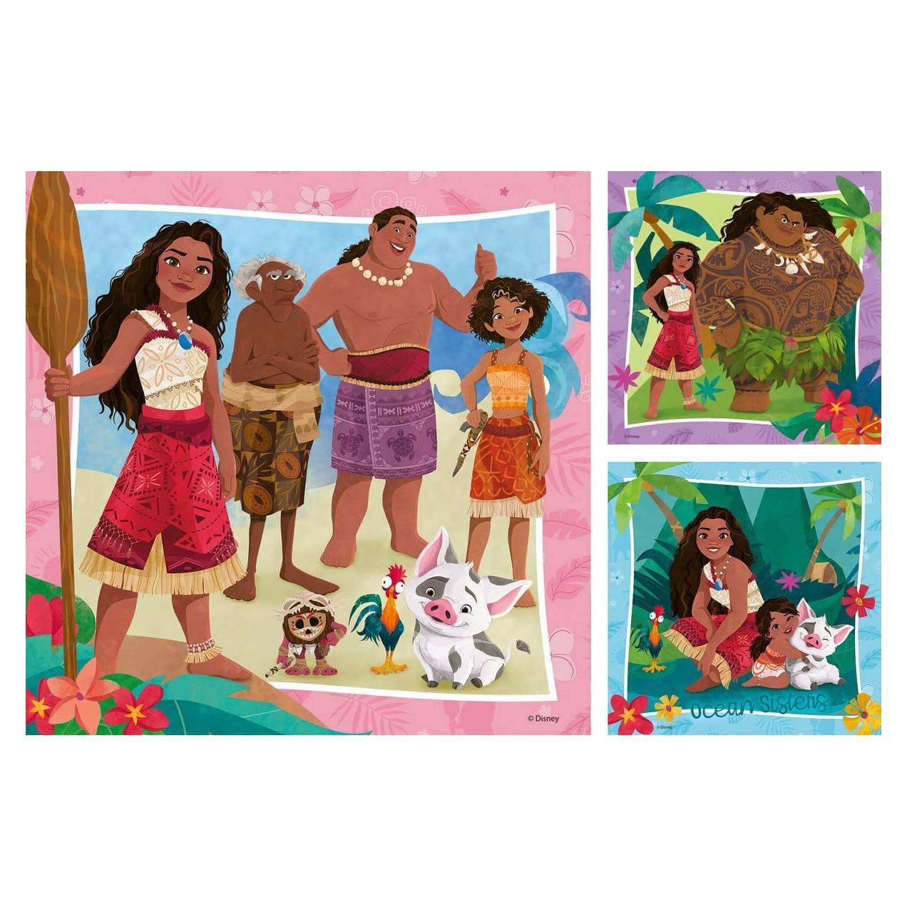 Rompecabezas Ravensburger Moana 3x49 Piezas 17.8 cm