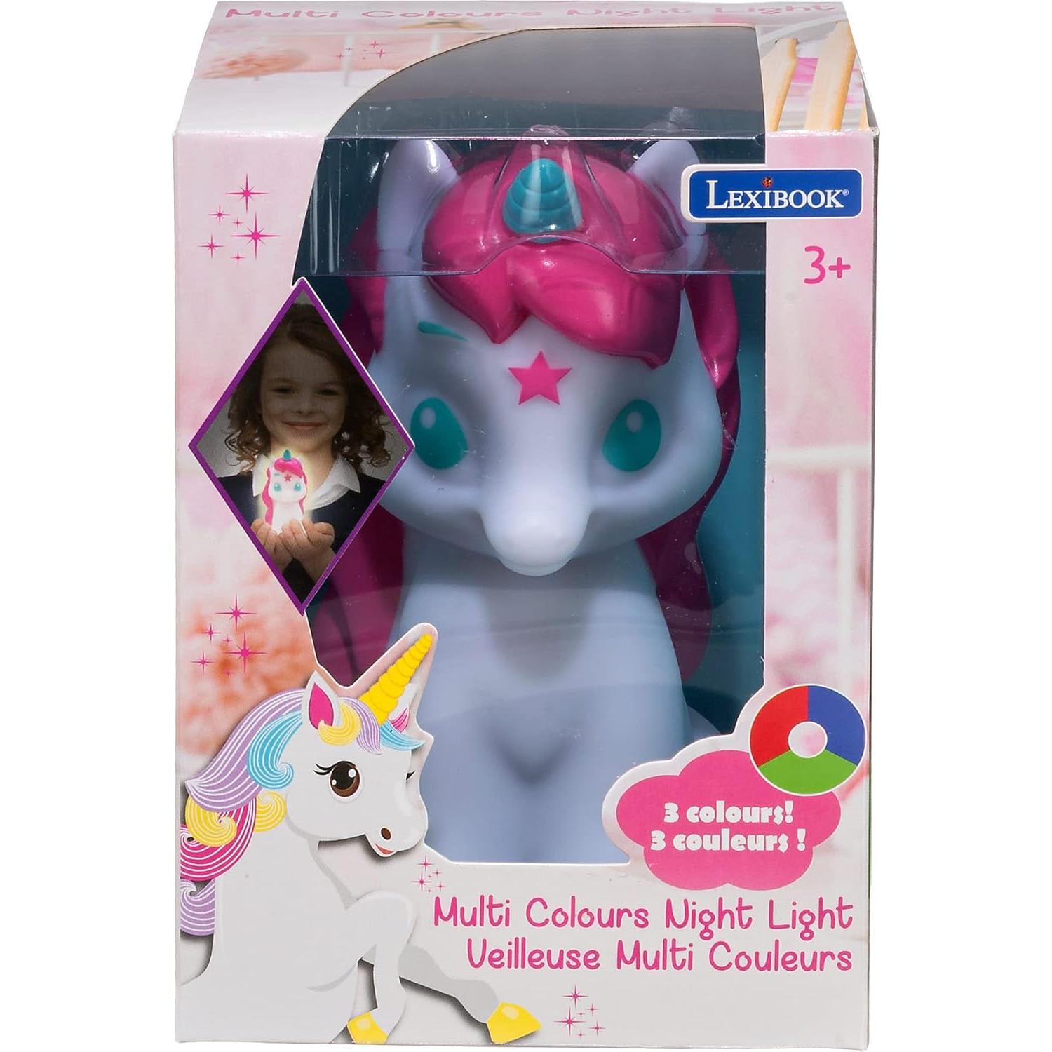 Luz Nocturna LED Unicornio Lexibook - Cambio de Color, 13 cm