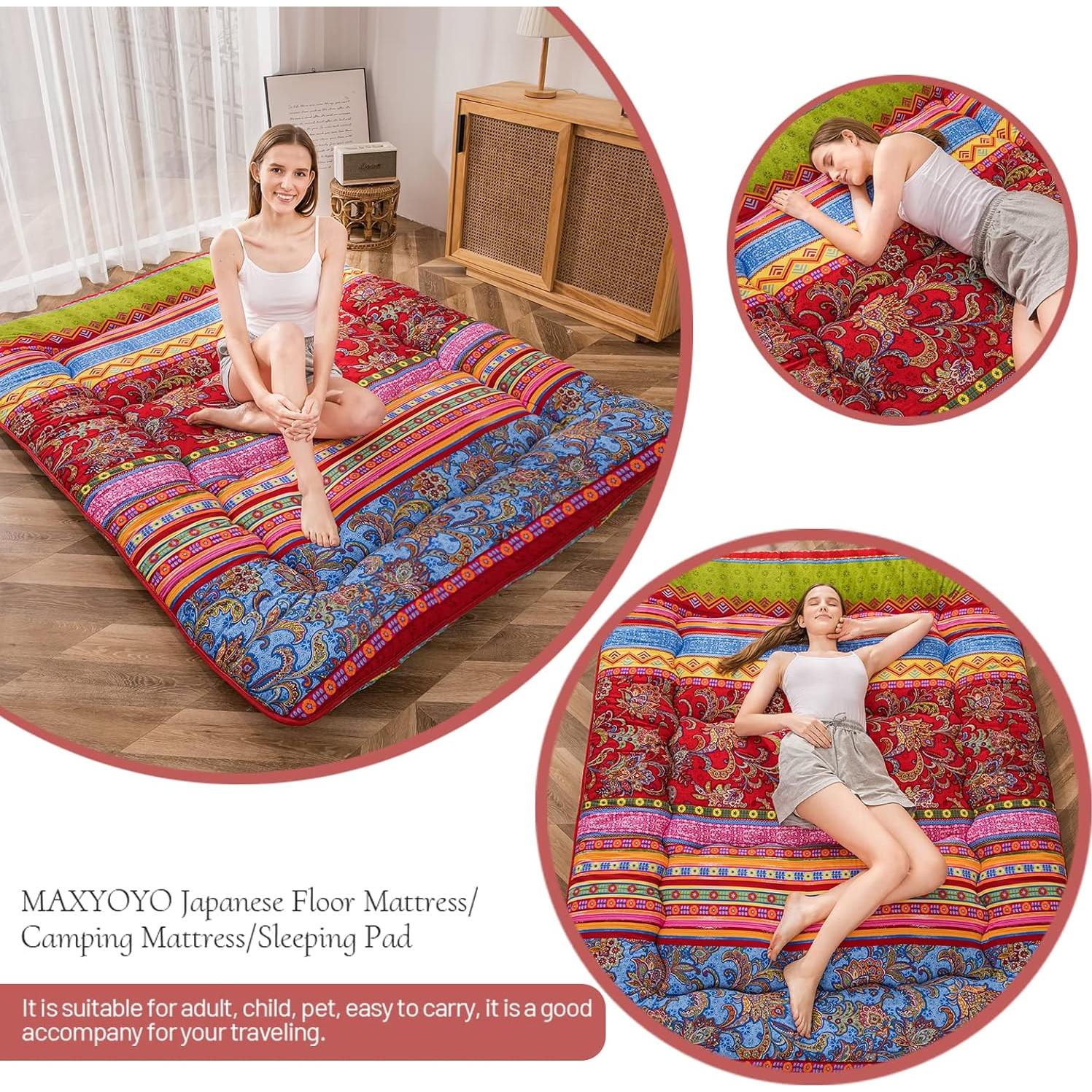 Colchón Futón MAXYOYO Queen Bohemio Floral 15.24 cm