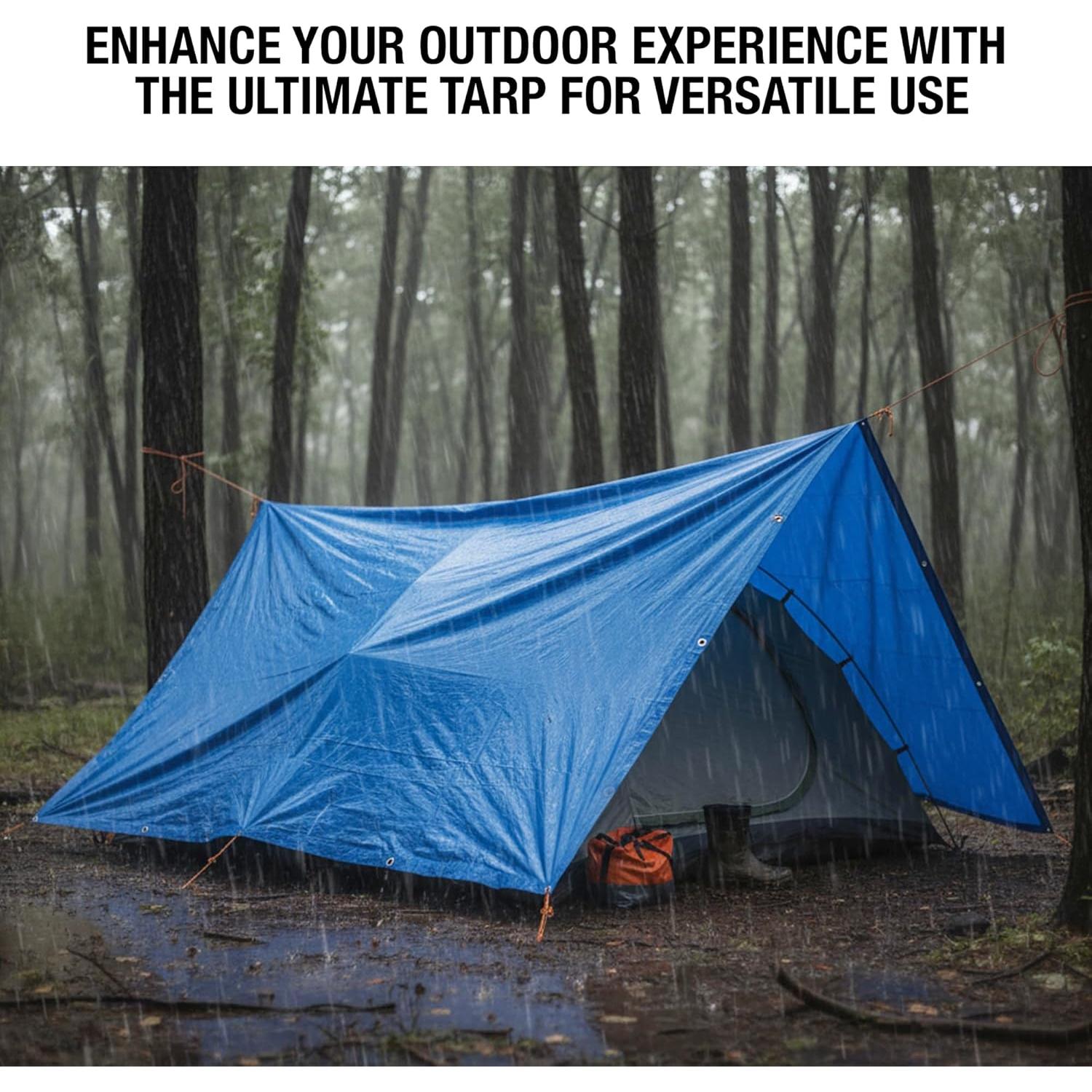 Lona Impermeable Azul Dry Gear 4.88x6.10m 5 MIL Multiusos