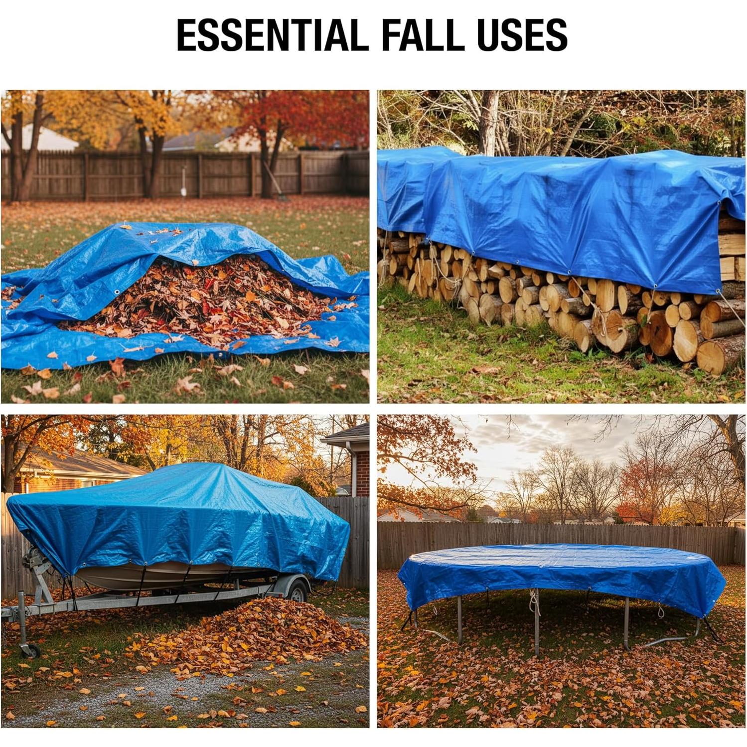 Lona Impermeable Dry Gear 9x12 ft - 5 MIL Resistente Azul