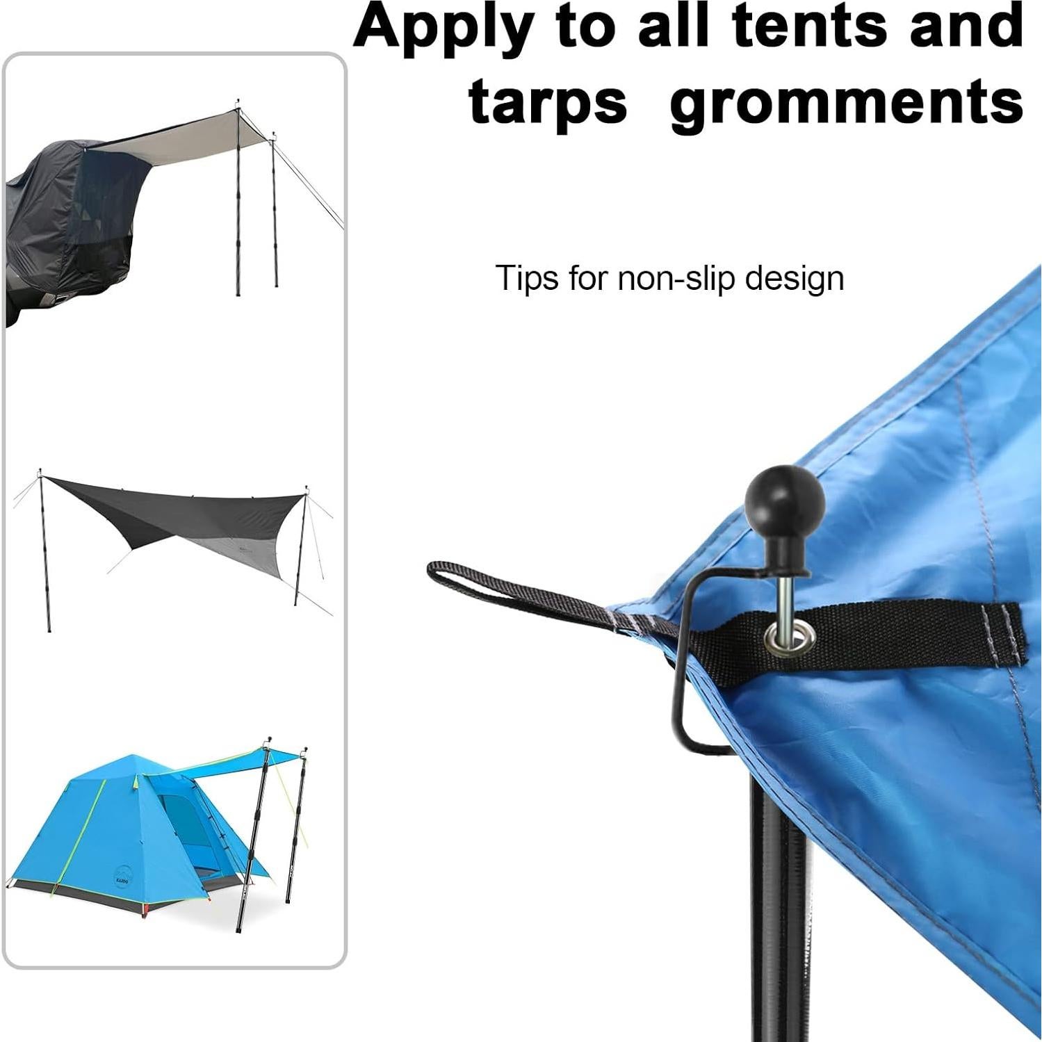 Poste Telescópico para Carpa KOMCLUB 250.5 cm Fibra de Vidrio (Juego de 2)