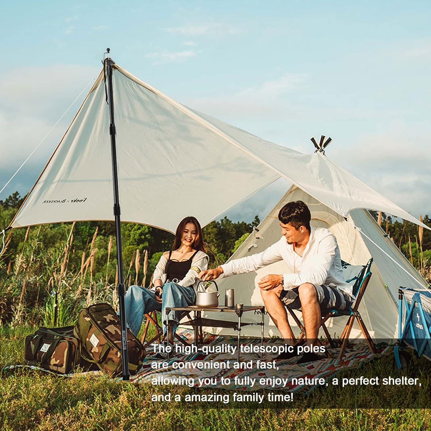 Poste Telescópico para Carpa KOMCLUB 250.5 cm Fibra de Vidrio (Juego de 2)